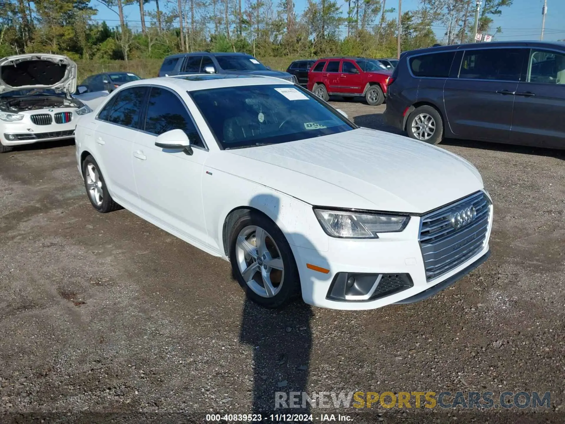 1 Photograph of a damaged car WAUDNAF40KA096953 AUDI A4 2019