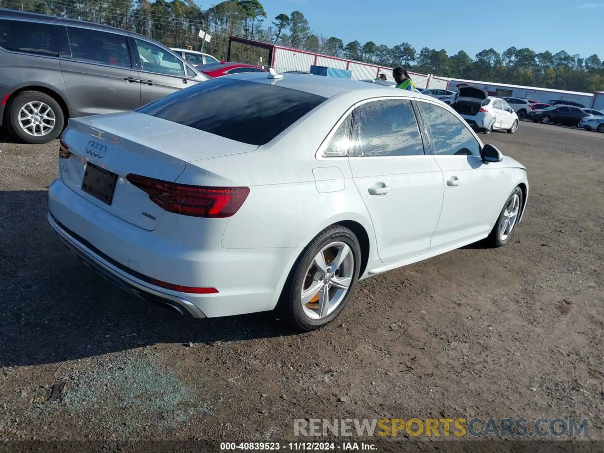 4 Photograph of a damaged car WAUDNAF40KA096953 AUDI A4 2019