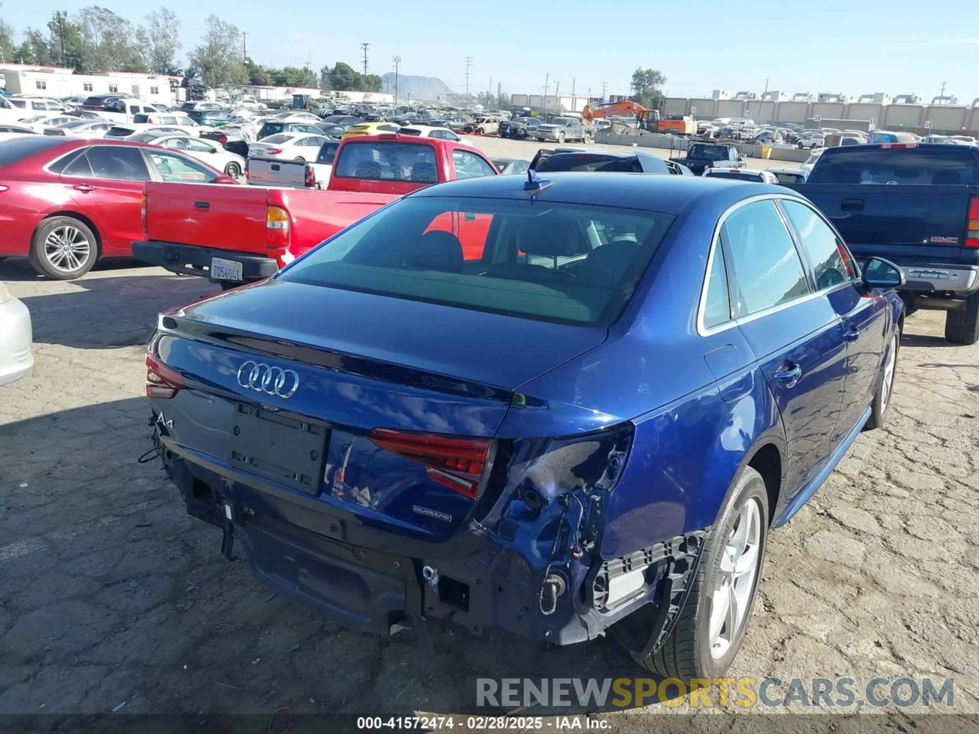 4 Photograph of a damaged car WAUDNAF44KN006633 AUDI A4 2019