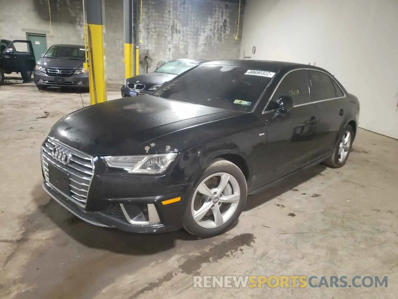 2 Photograph of a damaged car WAUDNAF45KA101399 AUDI A4 2019