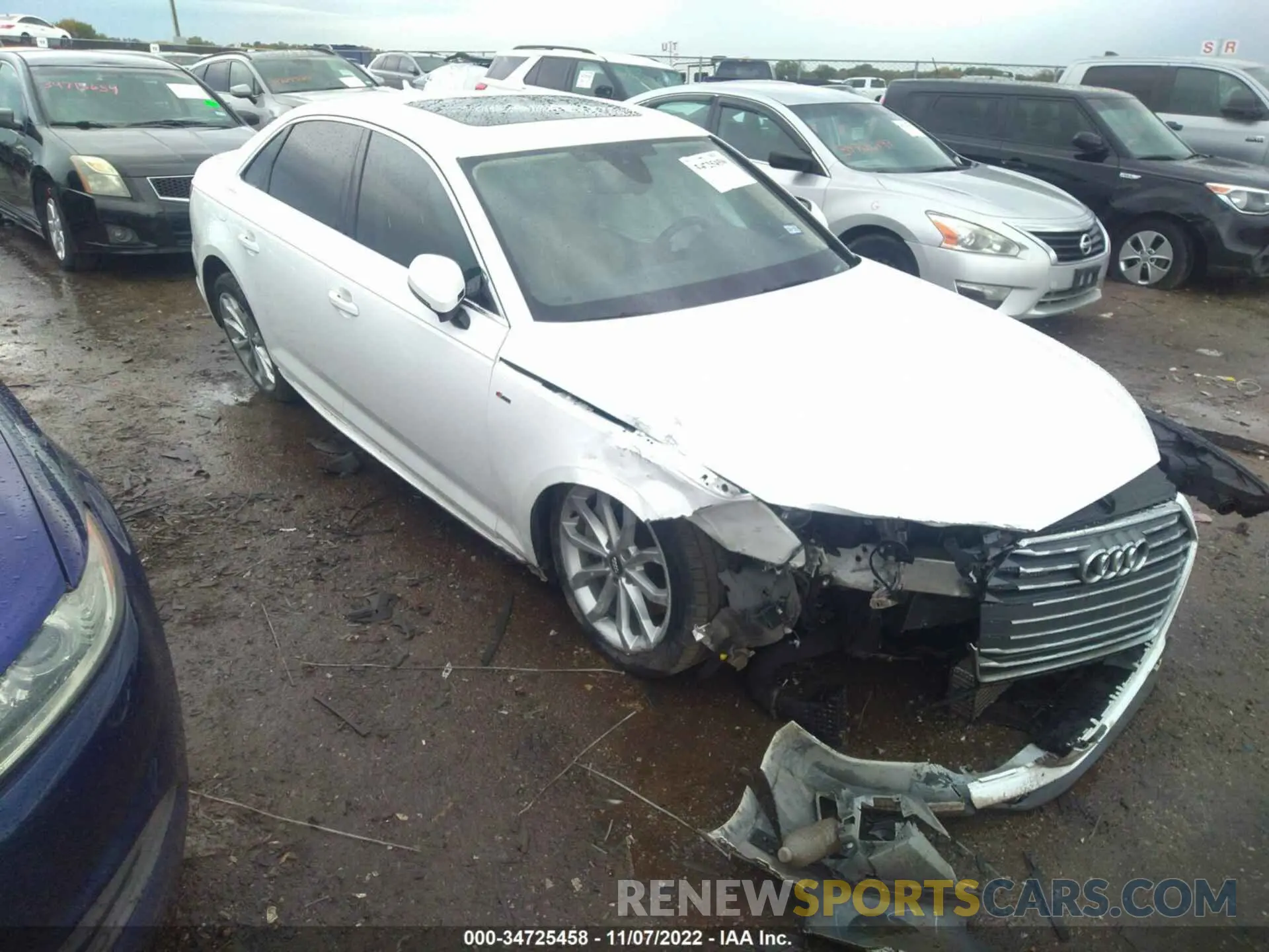 1 Photograph of a damaged car WAUDNAF46KN005998 AUDI A4 2019