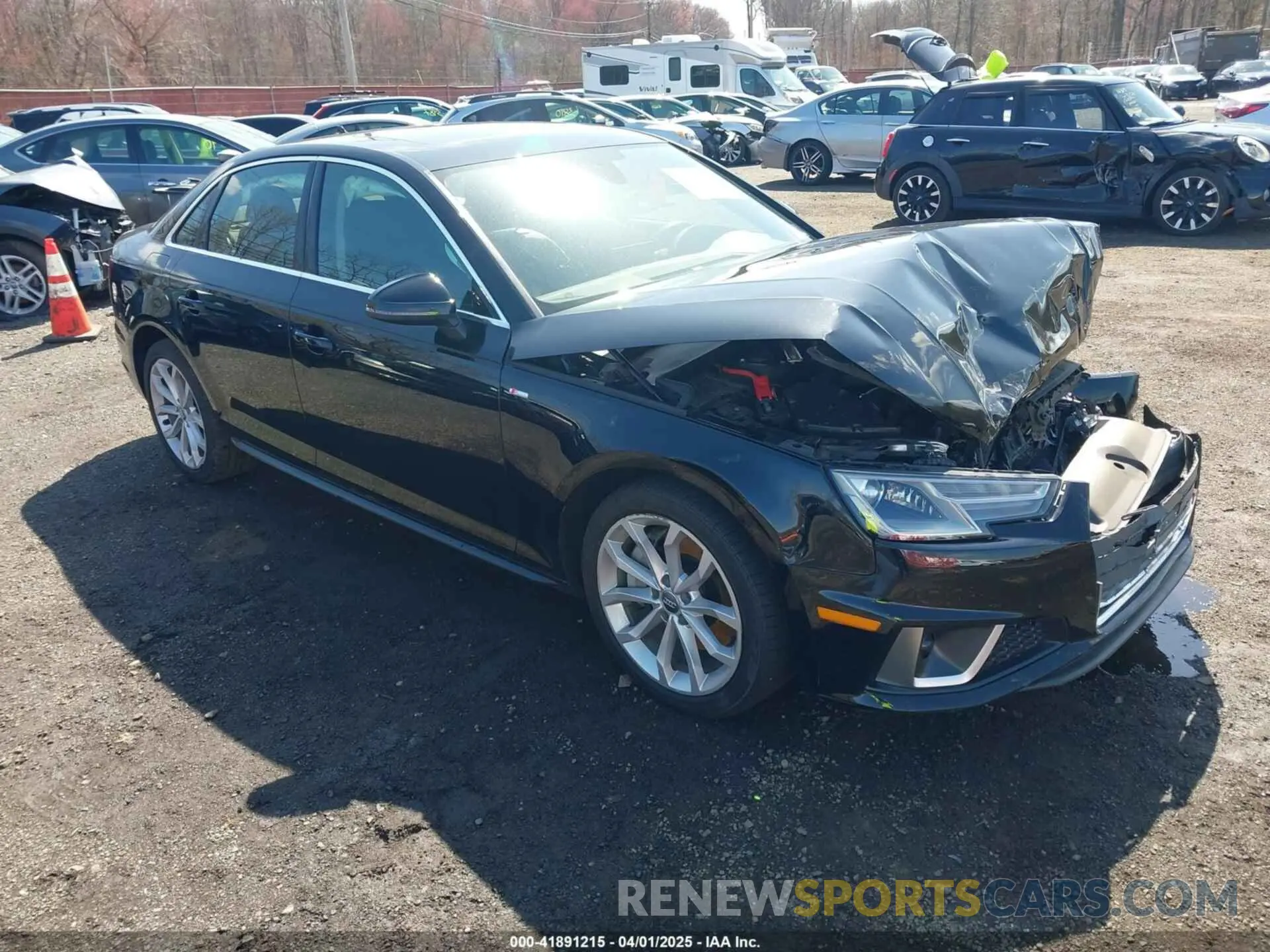 1 Photograph of a damaged car WAUDNAF47KA107169 AUDI A4 2019