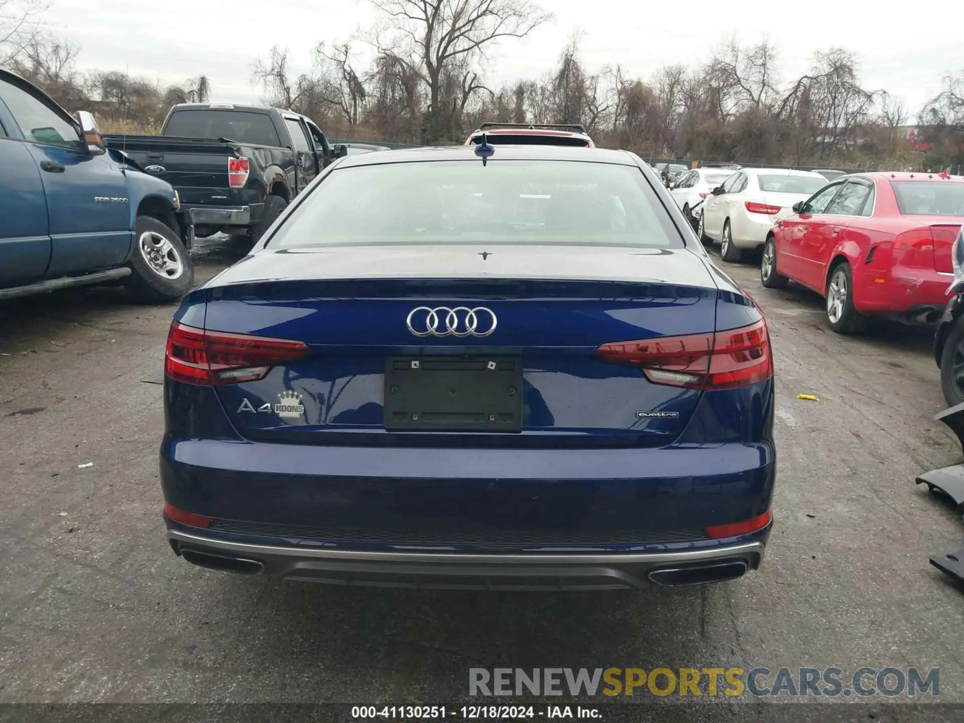 17 Photograph of a damaged car WAUDNAF48KA013267 AUDI A4 2019