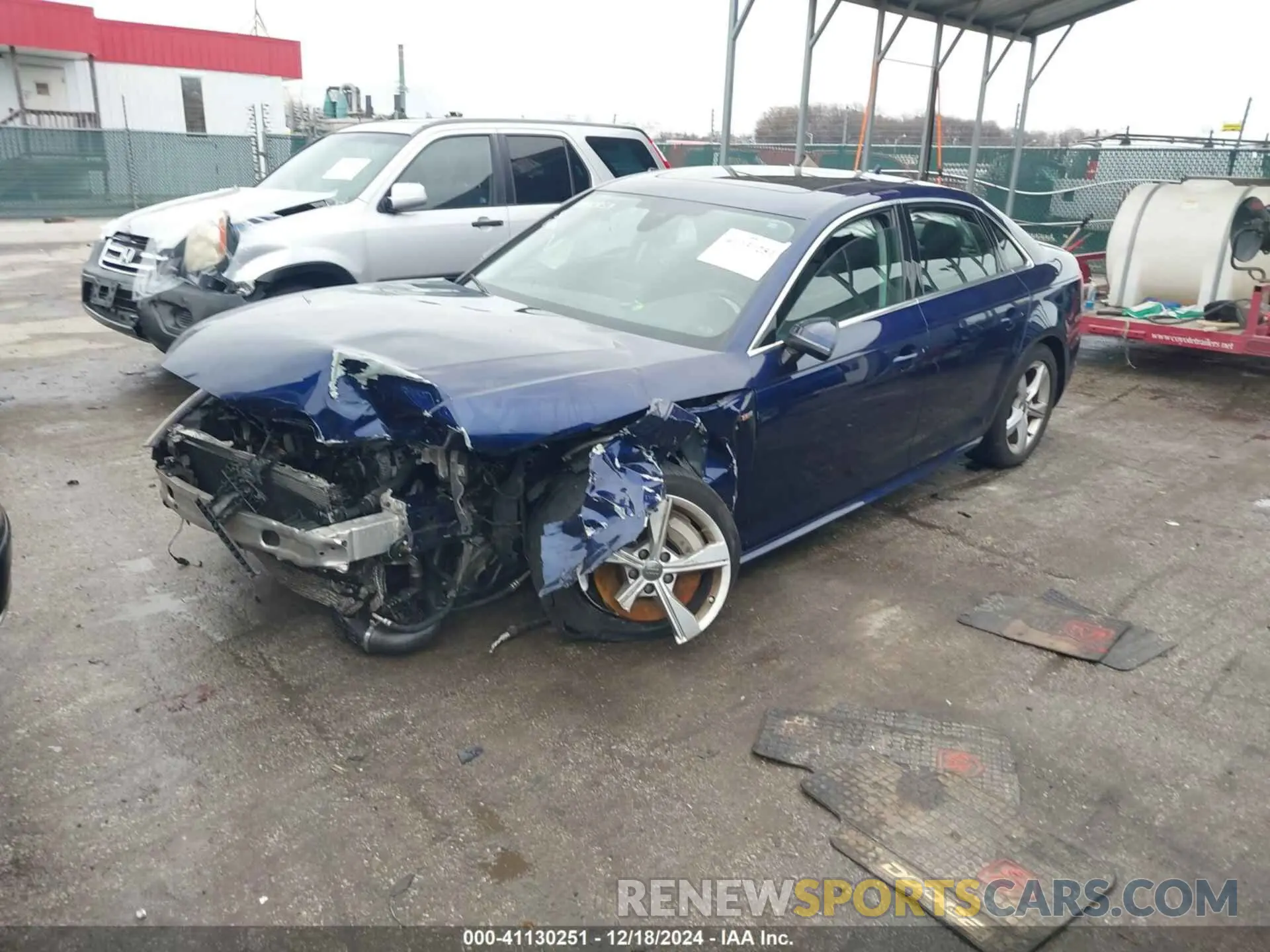 2 Photograph of a damaged car WAUDNAF48KA013267 AUDI A4 2019