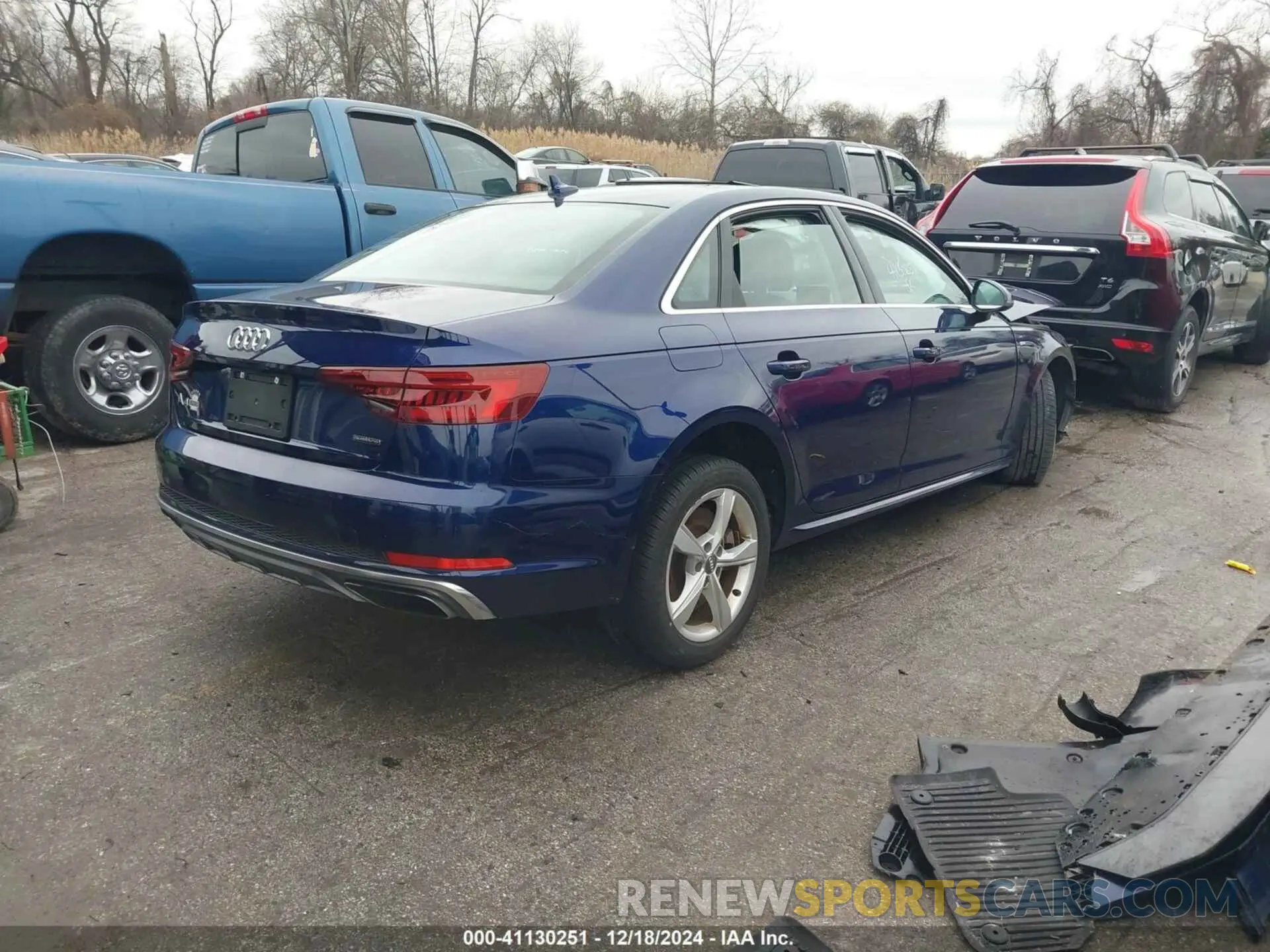 4 Photograph of a damaged car WAUDNAF48KA013267 AUDI A4 2019