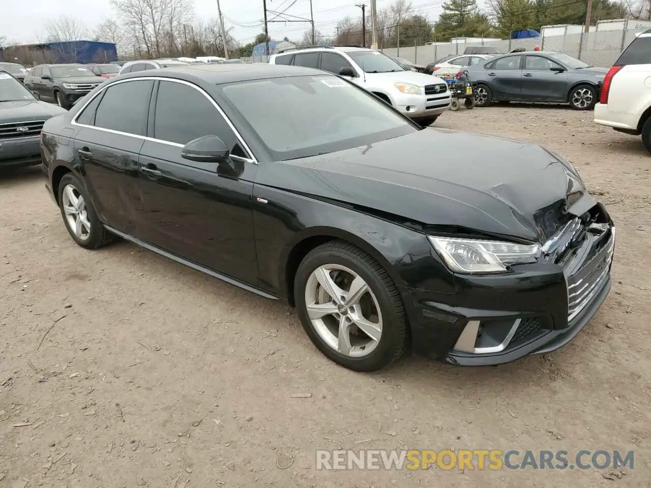 4 Фотография поврежденного автомобиля WAUDNAF4XKA108414 AUDI A4 2019