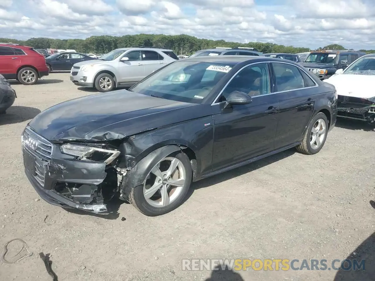 1 Photograph of a damaged car WAUDNBF42KN019080 AUDI A4 2019
