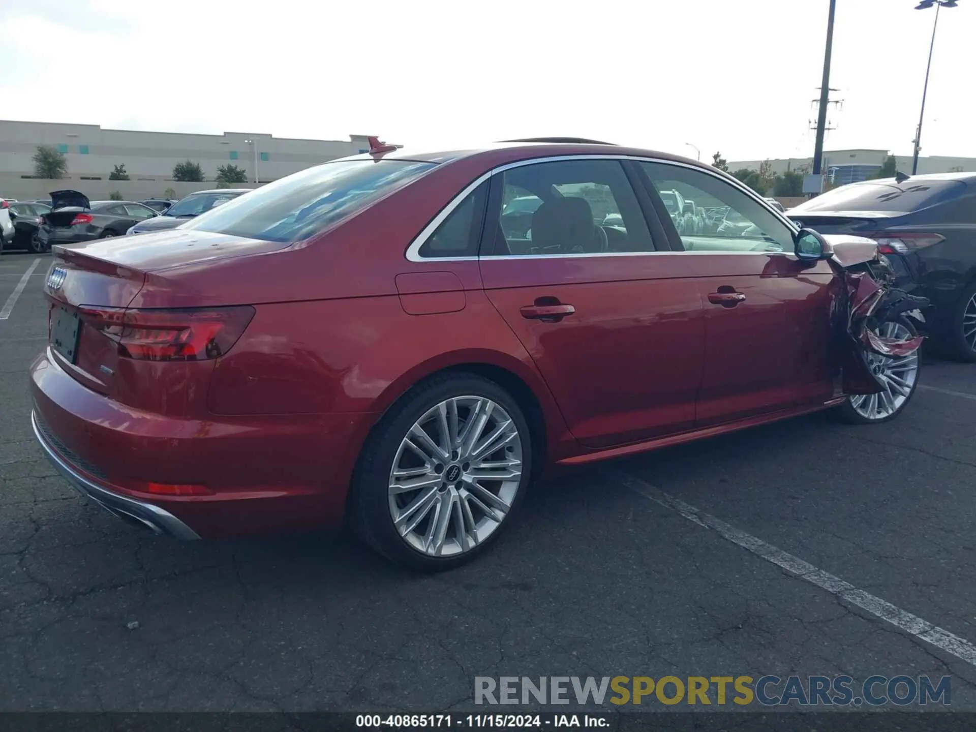 4 Photograph of a damaged car WAUENAF40KA067487 AUDI A4 2019