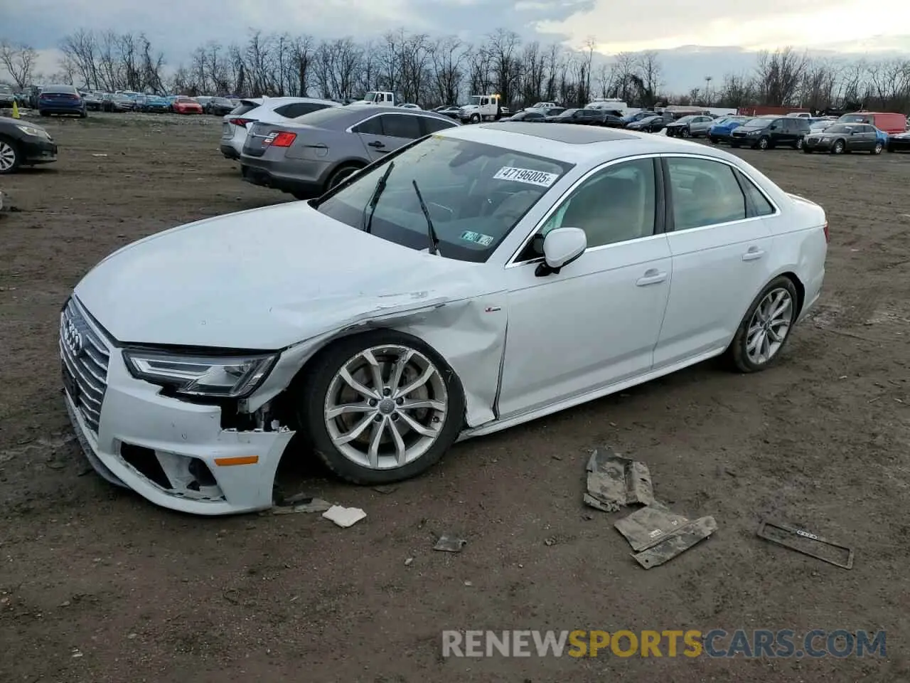 1 Photograph of a damaged car WAUENAF40KA111665 AUDI A4 2019