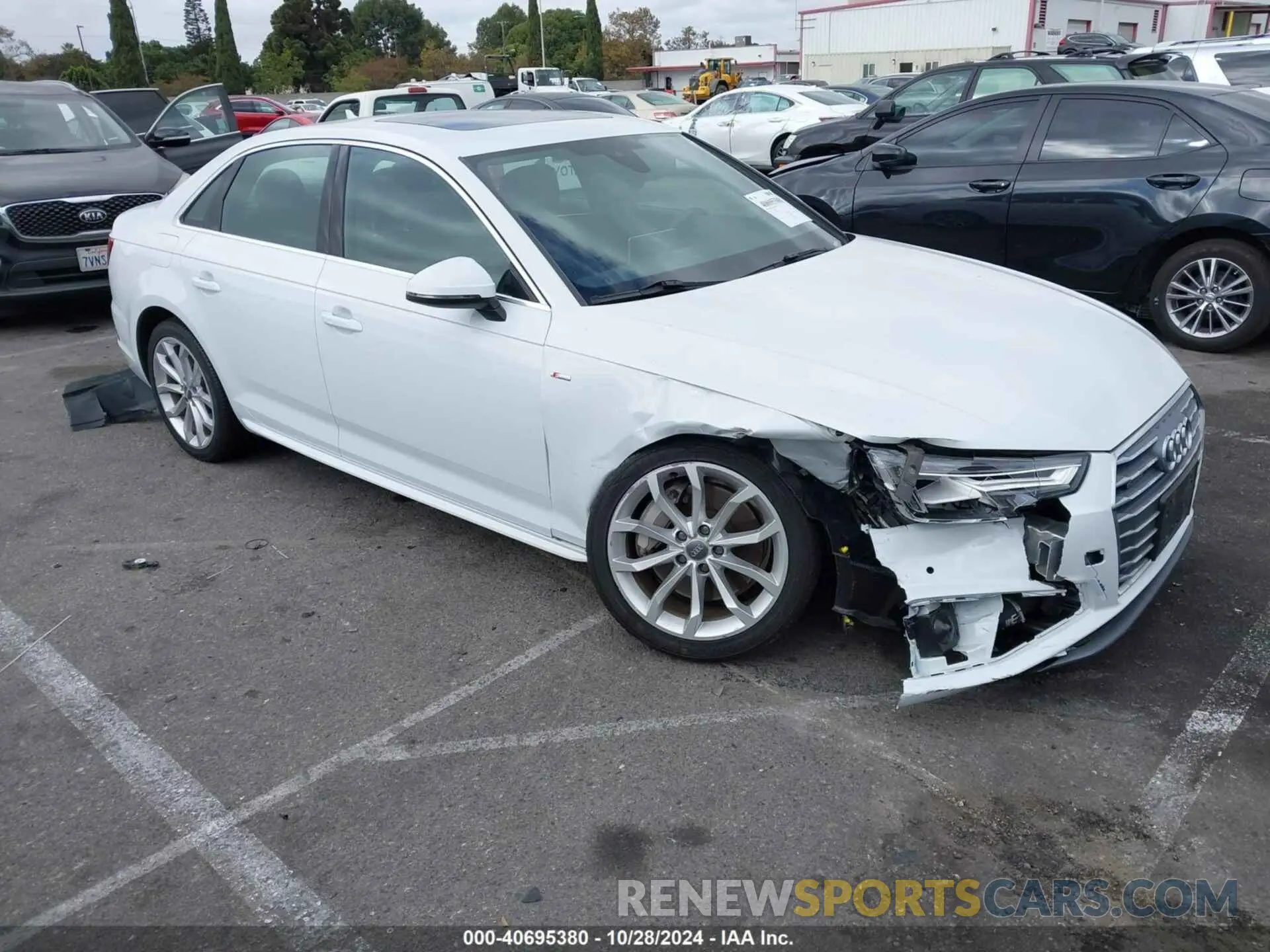 1 Photograph of a damaged car WAUENAF42KN013293 AUDI A4 2019