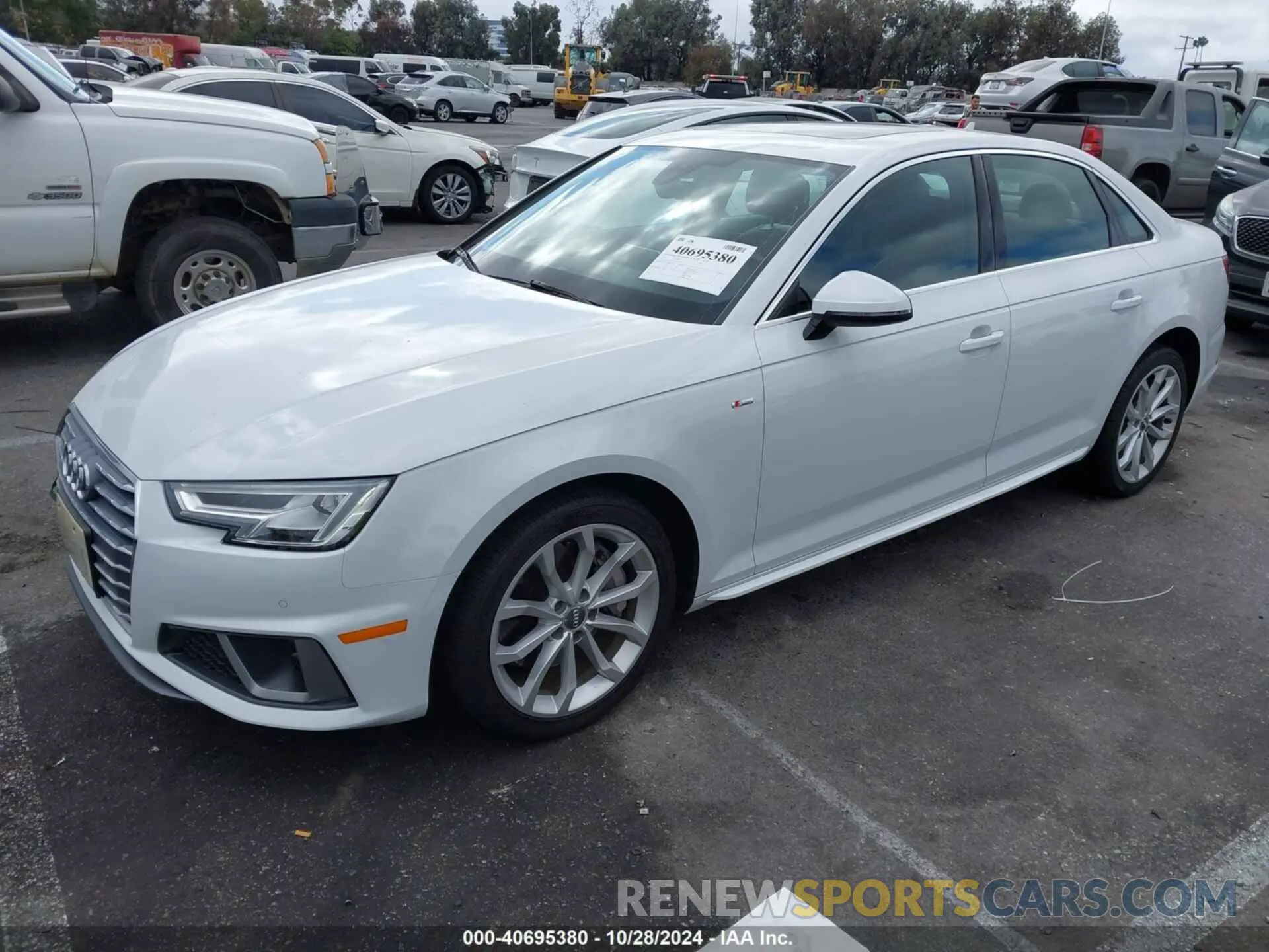 2 Photograph of a damaged car WAUENAF42KN013293 AUDI A4 2019