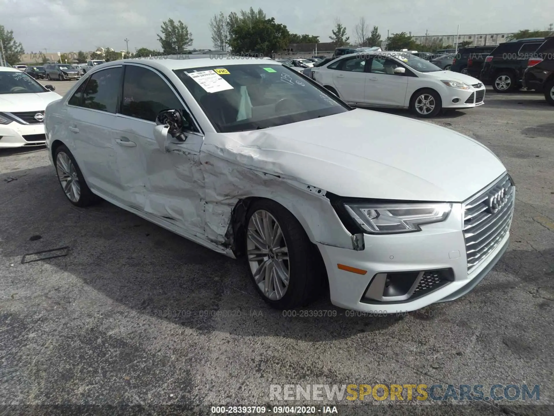 1 Photograph of a damaged car WAUENAF43KN001251 AUDI A4 2019
