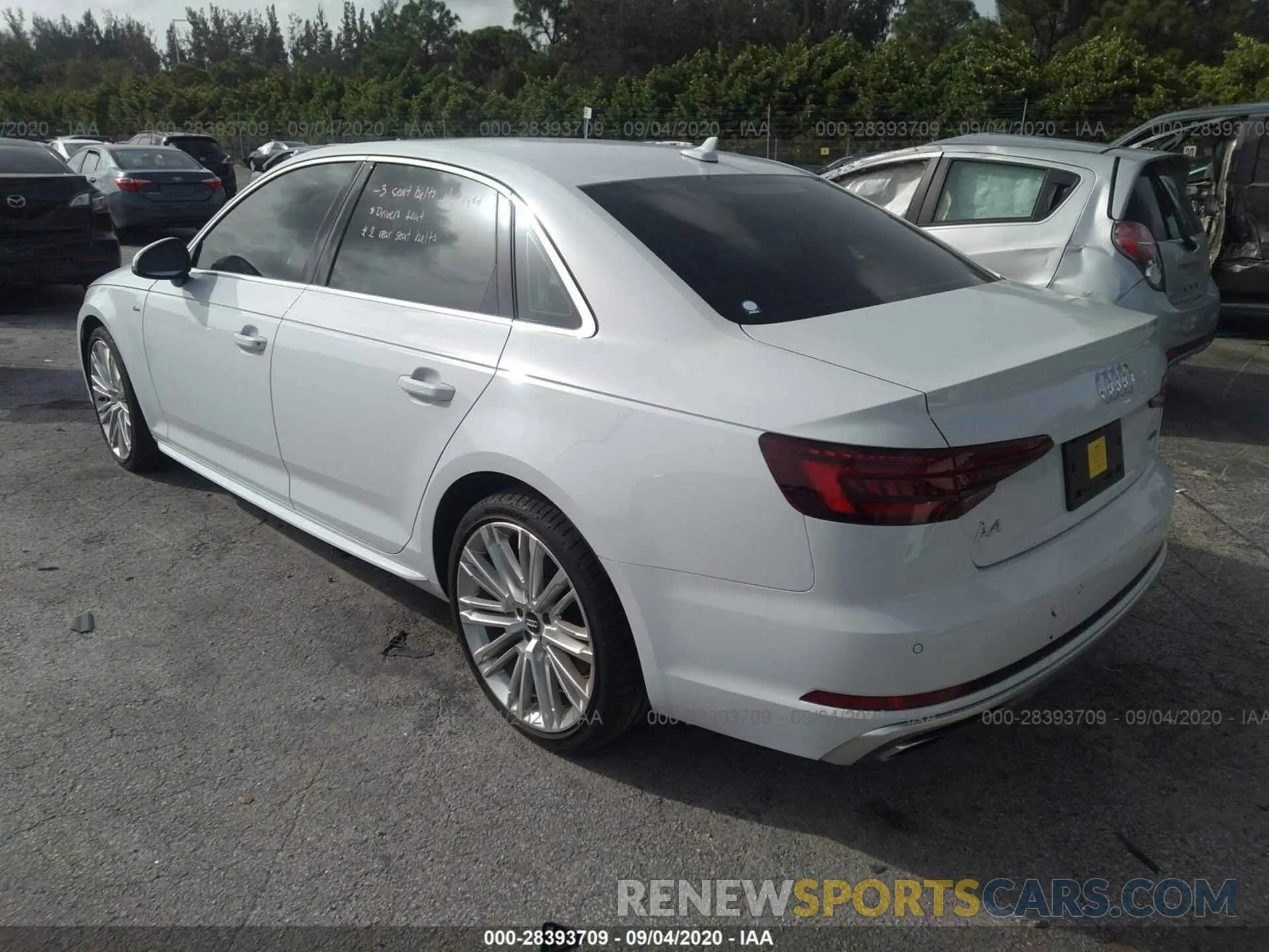 3 Photograph of a damaged car WAUENAF43KN001251 AUDI A4 2019