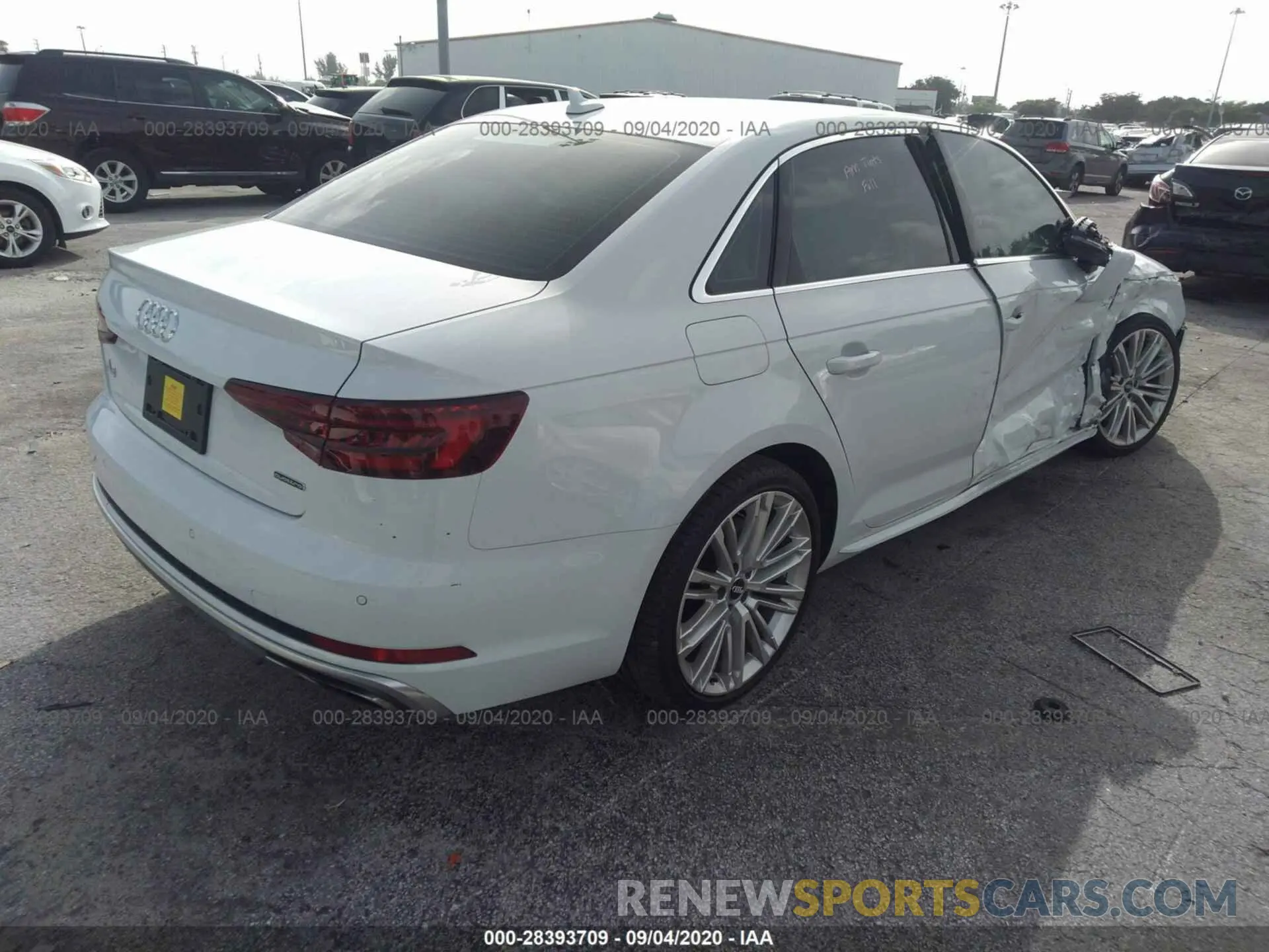 4 Photograph of a damaged car WAUENAF43KN001251 AUDI A4 2019
