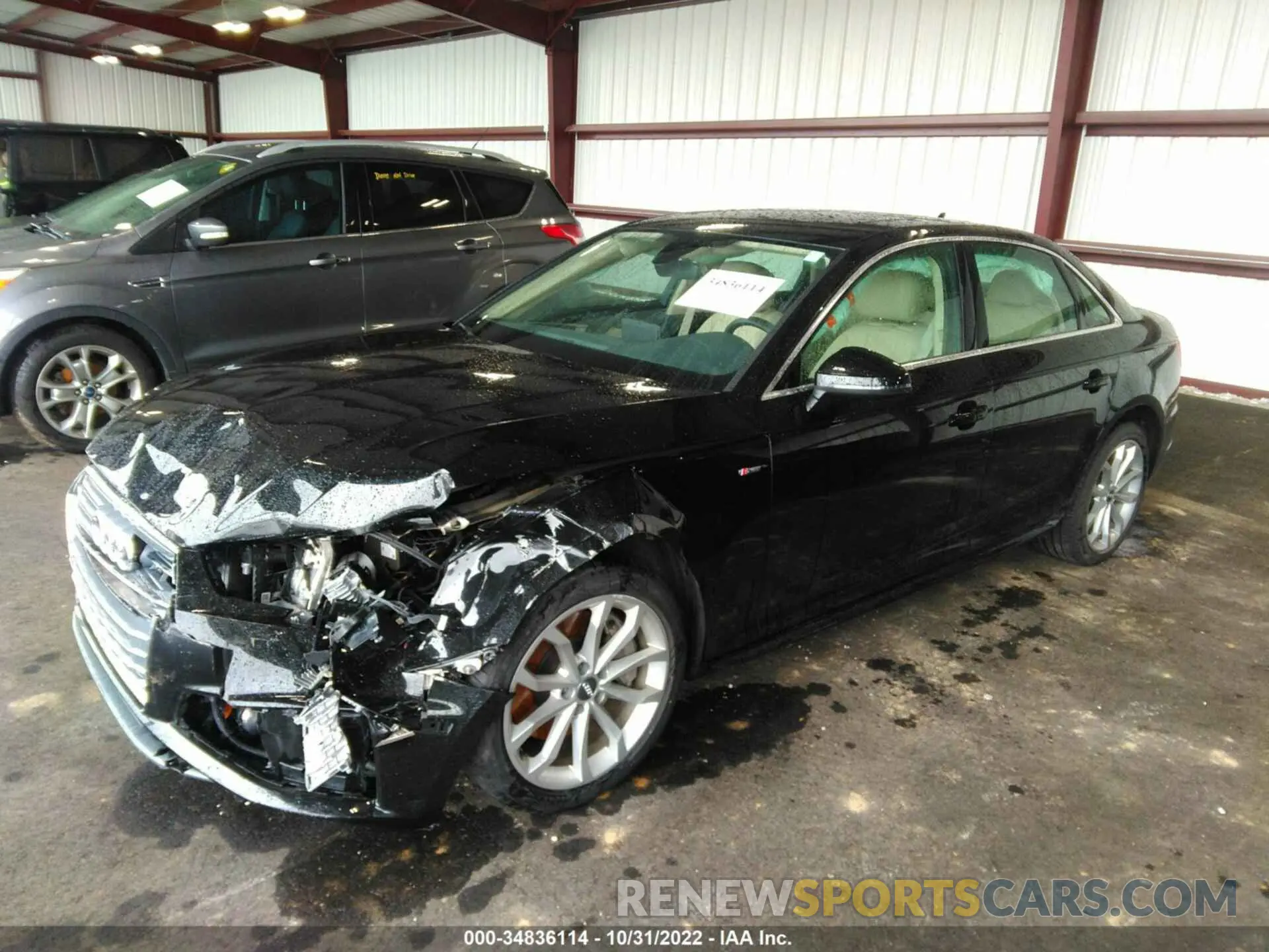 2 Photograph of a damaged car WAUENAF43KN008295 AUDI A4 2019