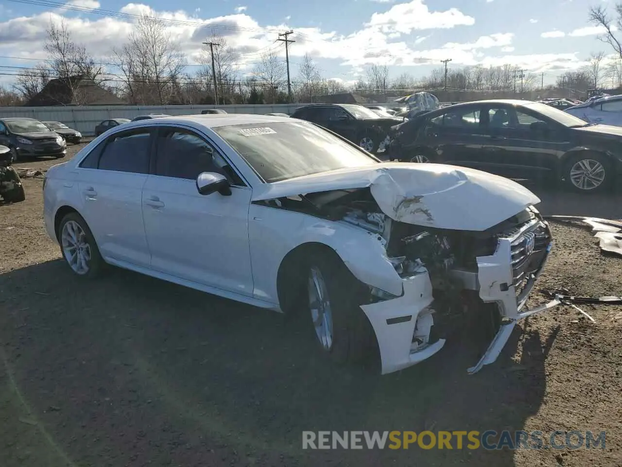 4 Photograph of a damaged car WAUENAF45KA027051 AUDI A4 2019