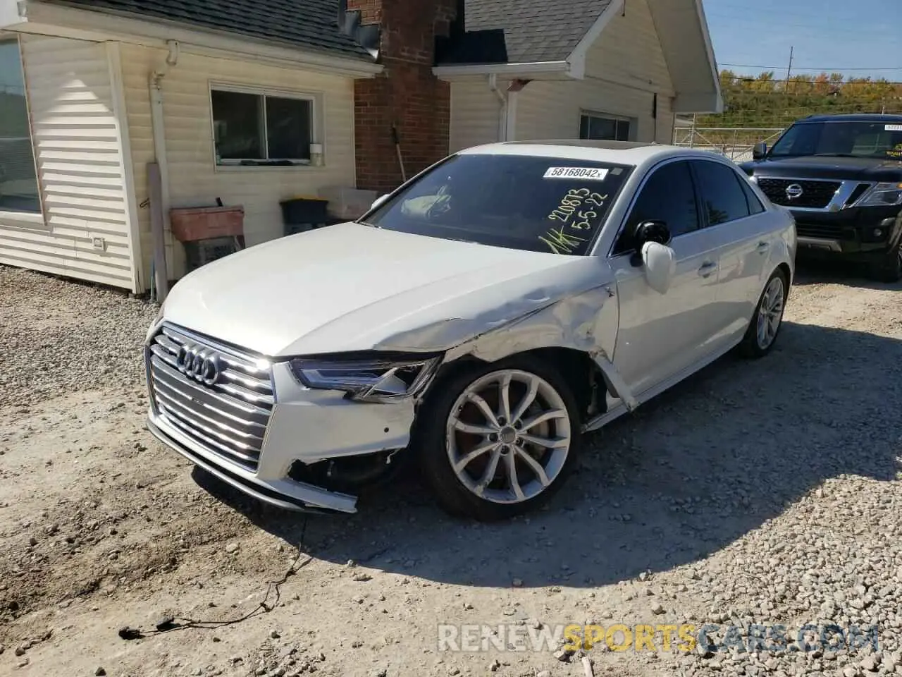 2 Photograph of a damaged car WAUENAF45KA032539 AUDI A4 2019