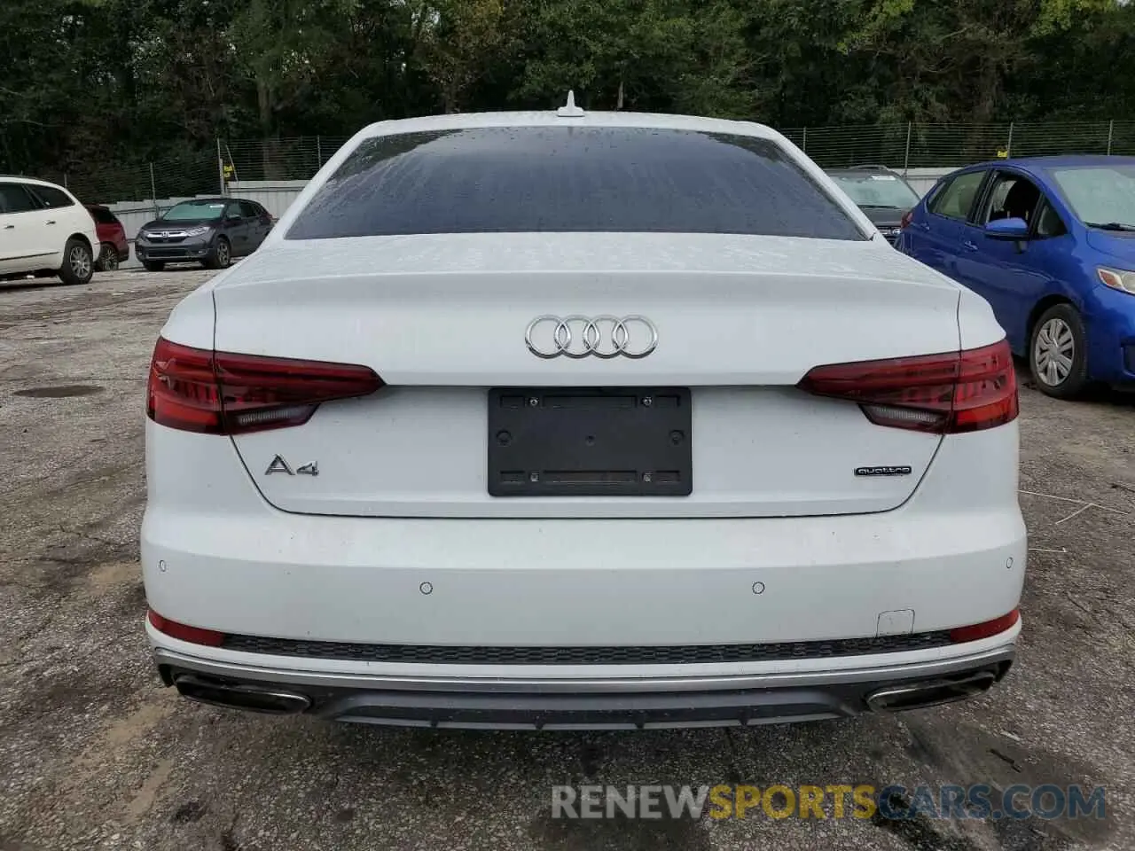 6 Photograph of a damaged car WAUENAF46KN020988 AUDI A4 2019