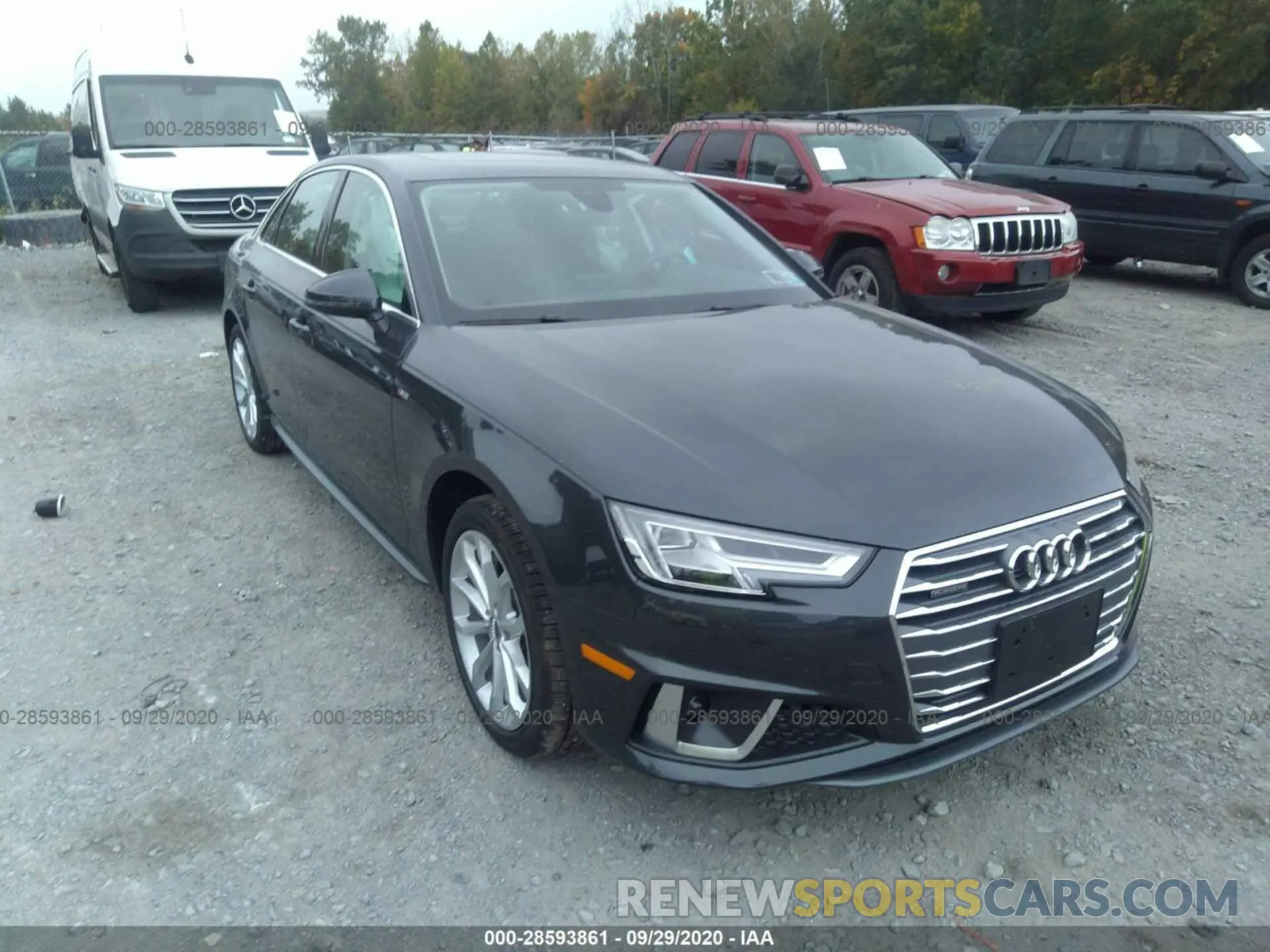 1 Photograph of a damaged car WAUENAF47KN019249 AUDI A4 2019
