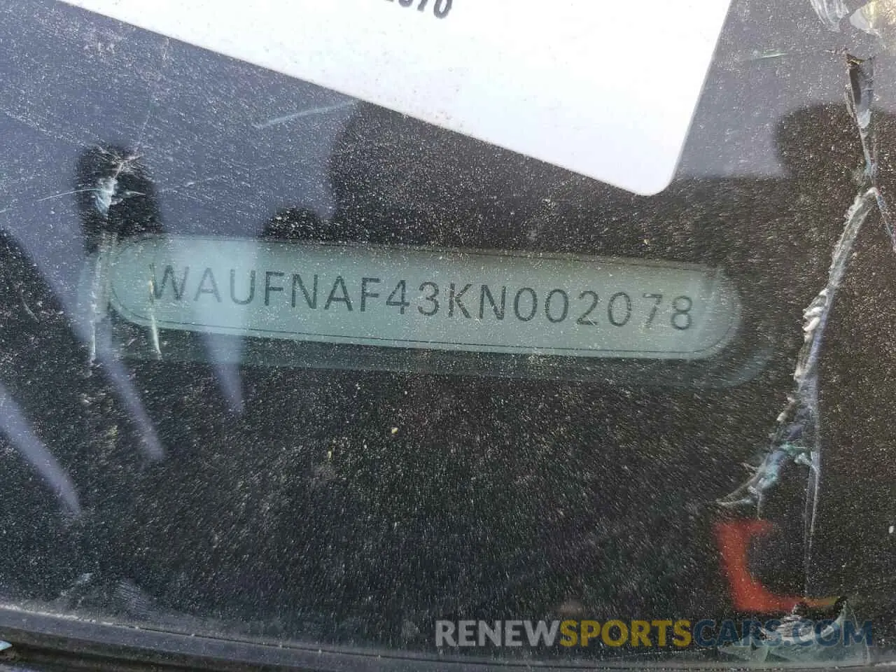 12 Photograph of a damaged car WAUFNAF43KN002078 AUDI A4 2019