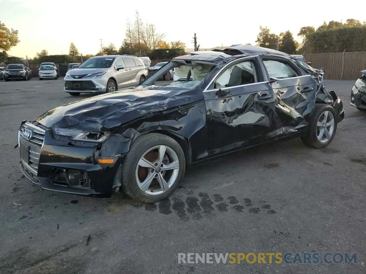 1 Photograph of a damaged car WAUGMAF40KN004667 AUDI A4 2019