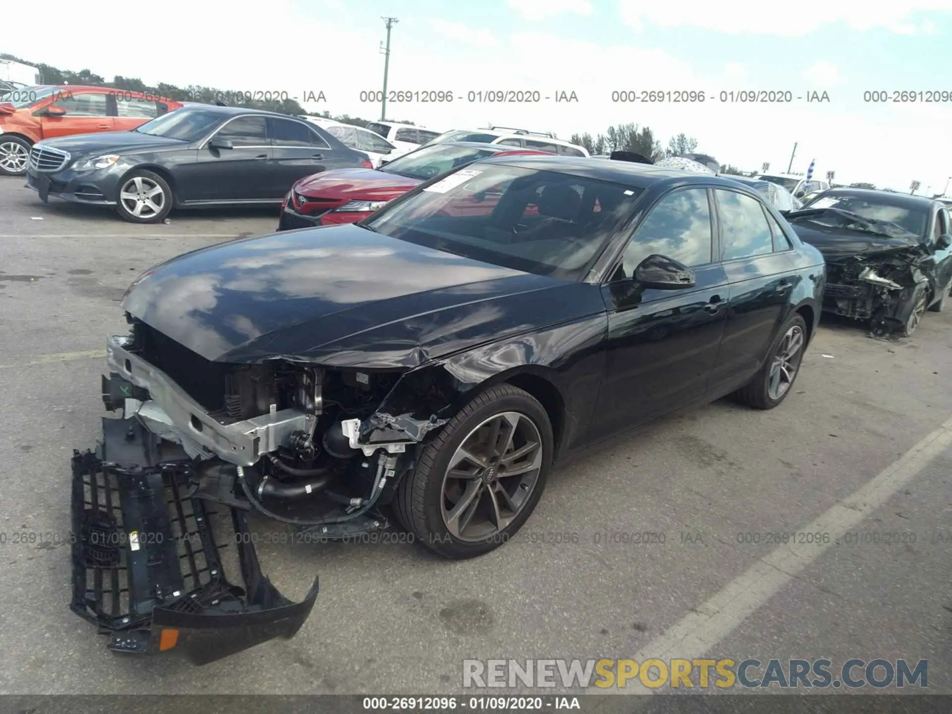 2 Photograph of a damaged car WAUGMAF44KA113429 AUDI A4 2019