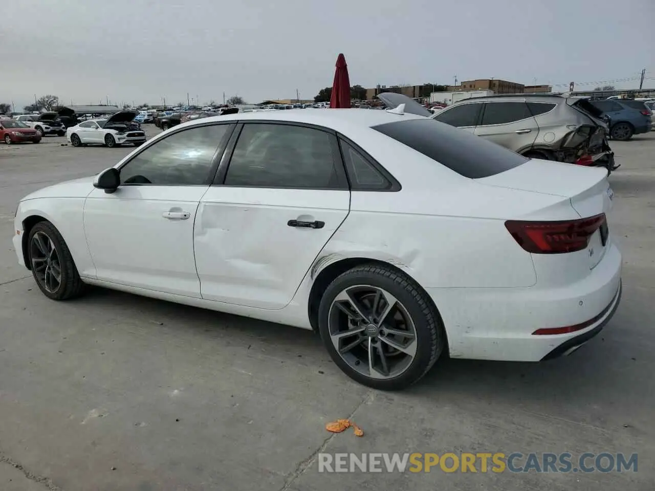 2 Photograph of a damaged car WAUGMAF44KN021634 AUDI A4 2019