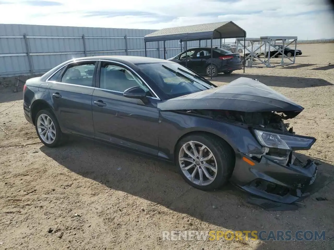 4 Фотография поврежденного автомобиля WAUGMAF49KA054264 AUDI A4 2019