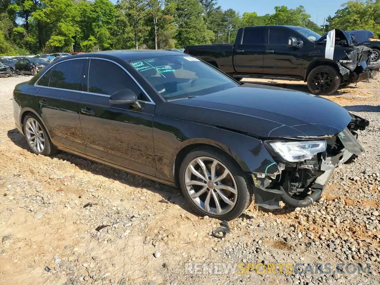 4 Photograph of a damaged car WAUHMAF41KN011471 AUDI A4 2019