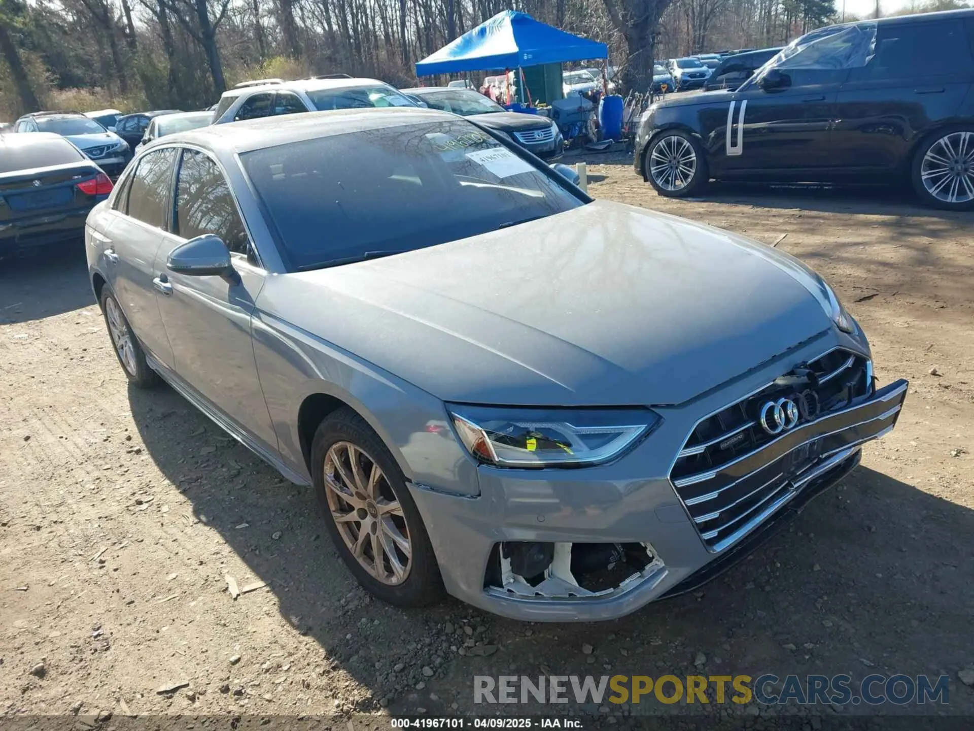 1 Фотография поврежденного автомобиля WAUABAF44MN012656 AUDI A4 2021