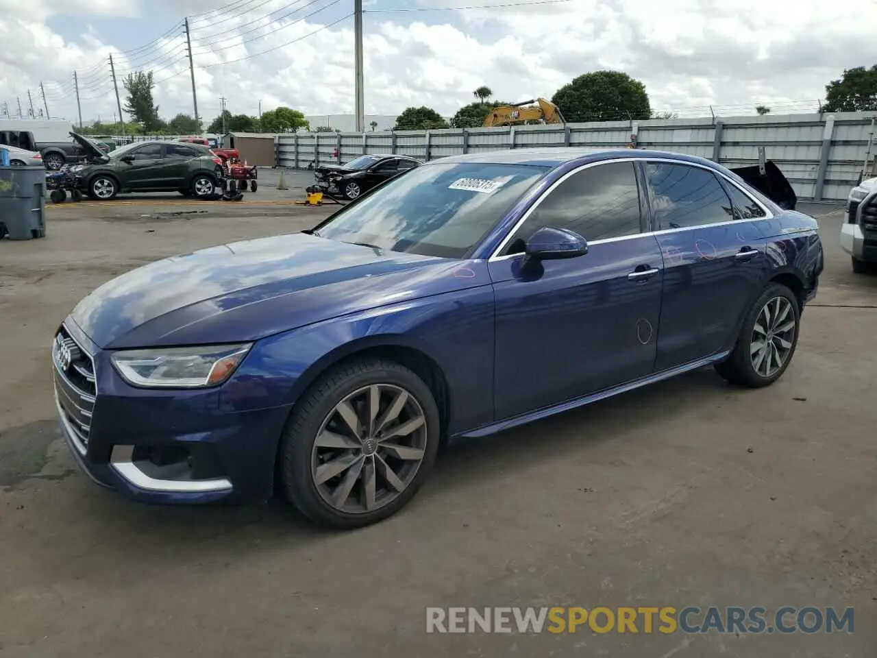 1 Photograph of a damaged car WAUABAF47MN002221 AUDI A4 2021