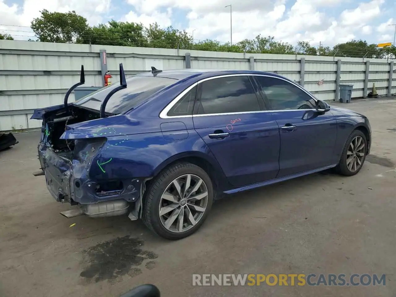 3 Photograph of a damaged car WAUABAF47MN002221 AUDI A4 2021