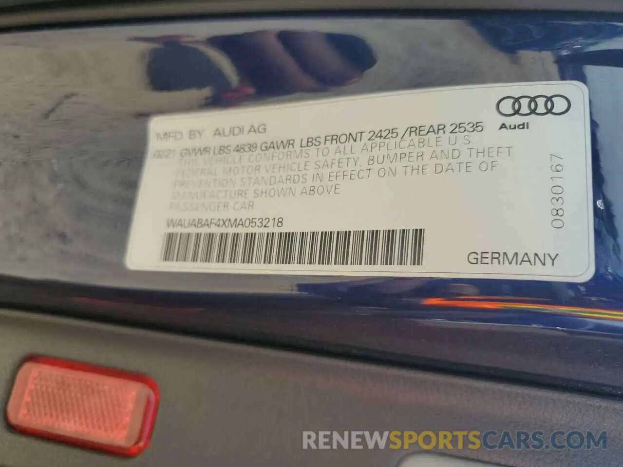 14 Фотография поврежденного автомобиля WAUABAF4XMA053218 AUDI A4 2021