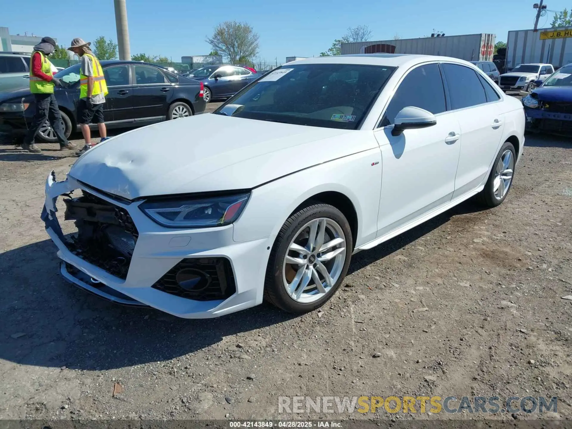 2 Photograph of a damaged car WAUDAAF46MN007457 AUDI A4 2021