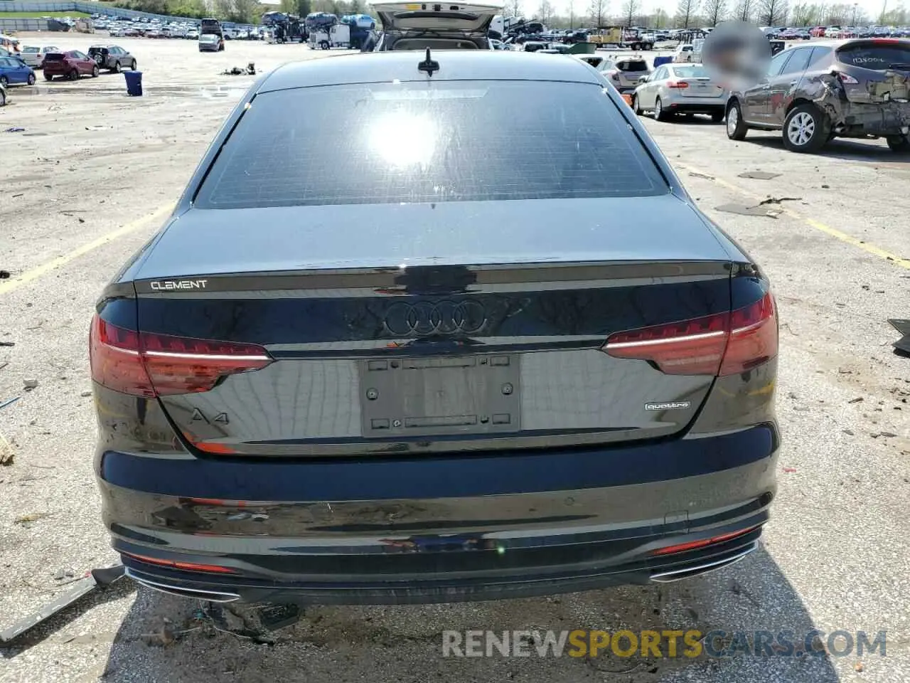 6 Фотография поврежденного автомобиля WAUEAAF49MA079393 AUDI A4 2021
