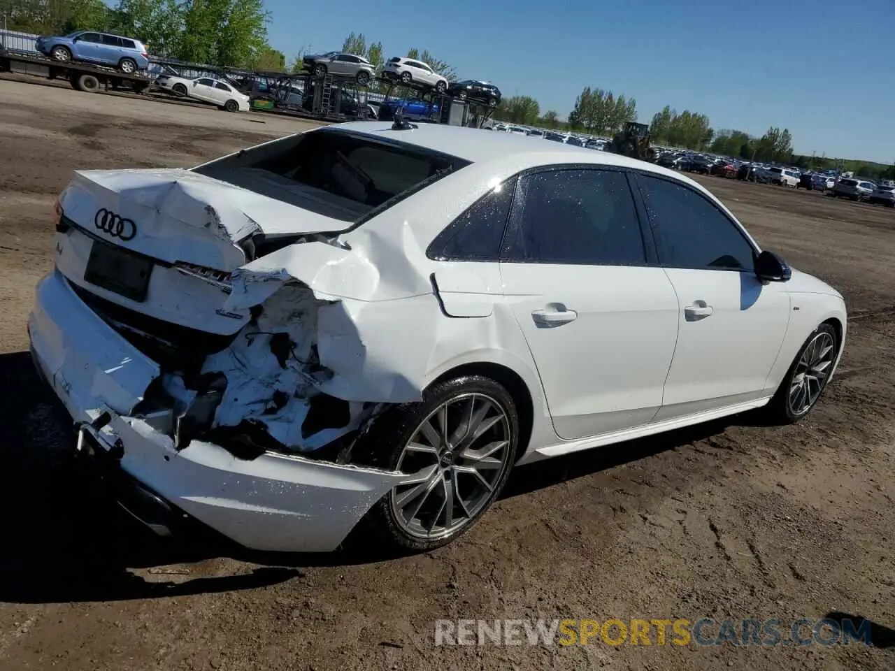 3 Фотография поврежденного автомобиля WAUFAAF4XMA075566 AUDI A4 2021