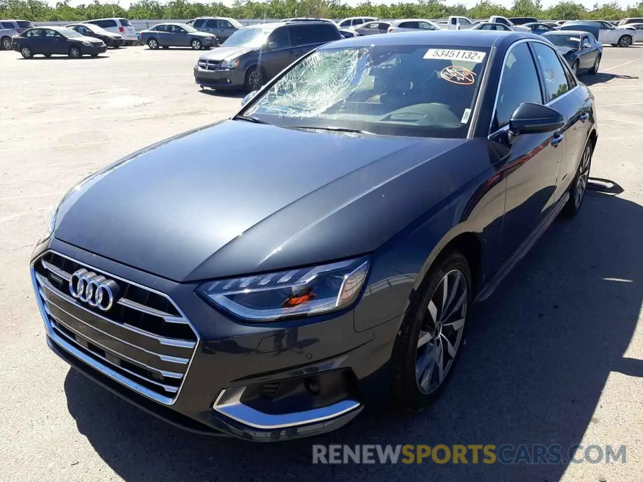 2 Photograph of a damaged car WAUCBAF48NN000973 AUDI A4 2022