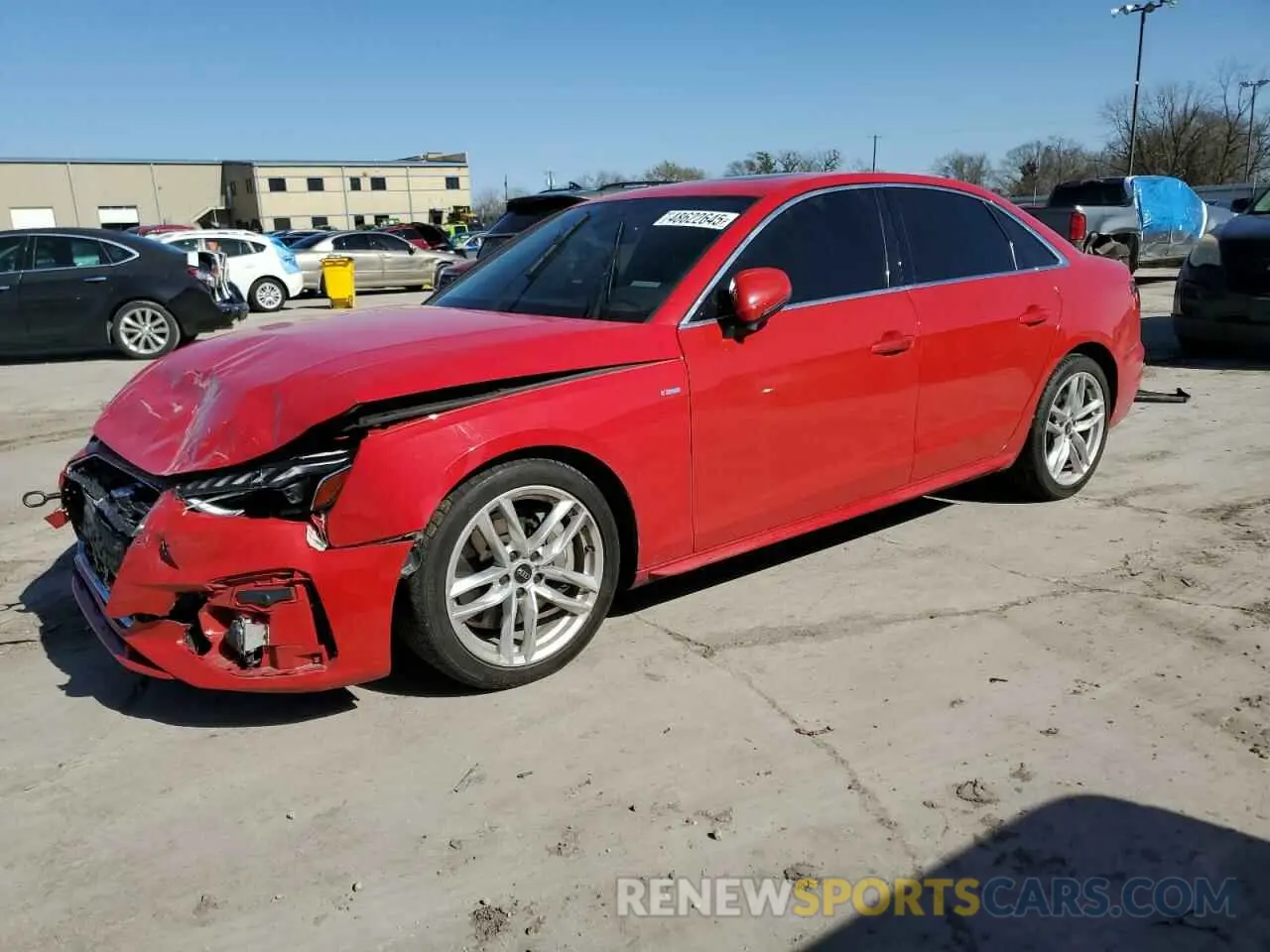 1 Photograph of a damaged car WAUEAAF43PN002886 AUDI A4 2023