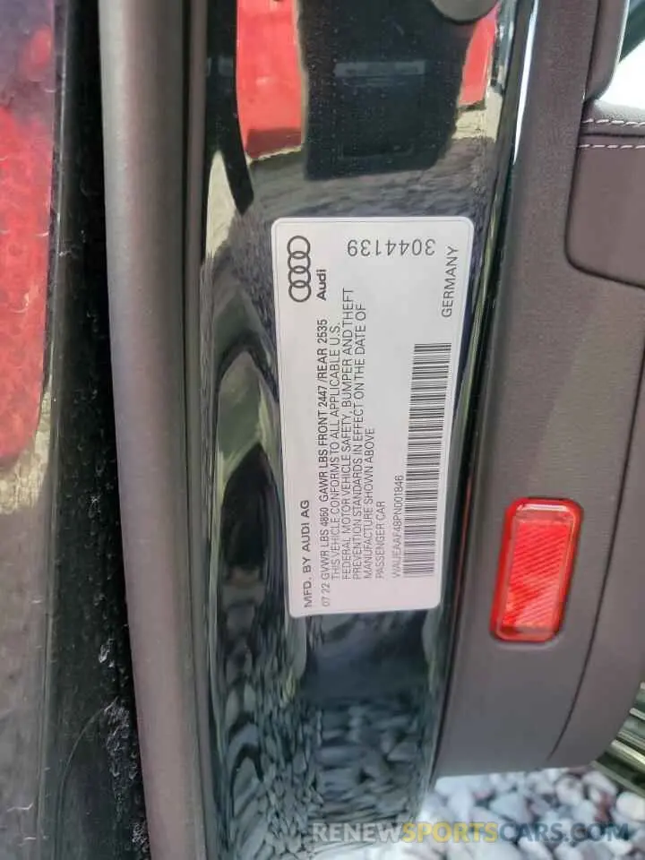 12 Фотография поврежденного автомобиля WAUEAAF48PN001846 AUDI A4 2023