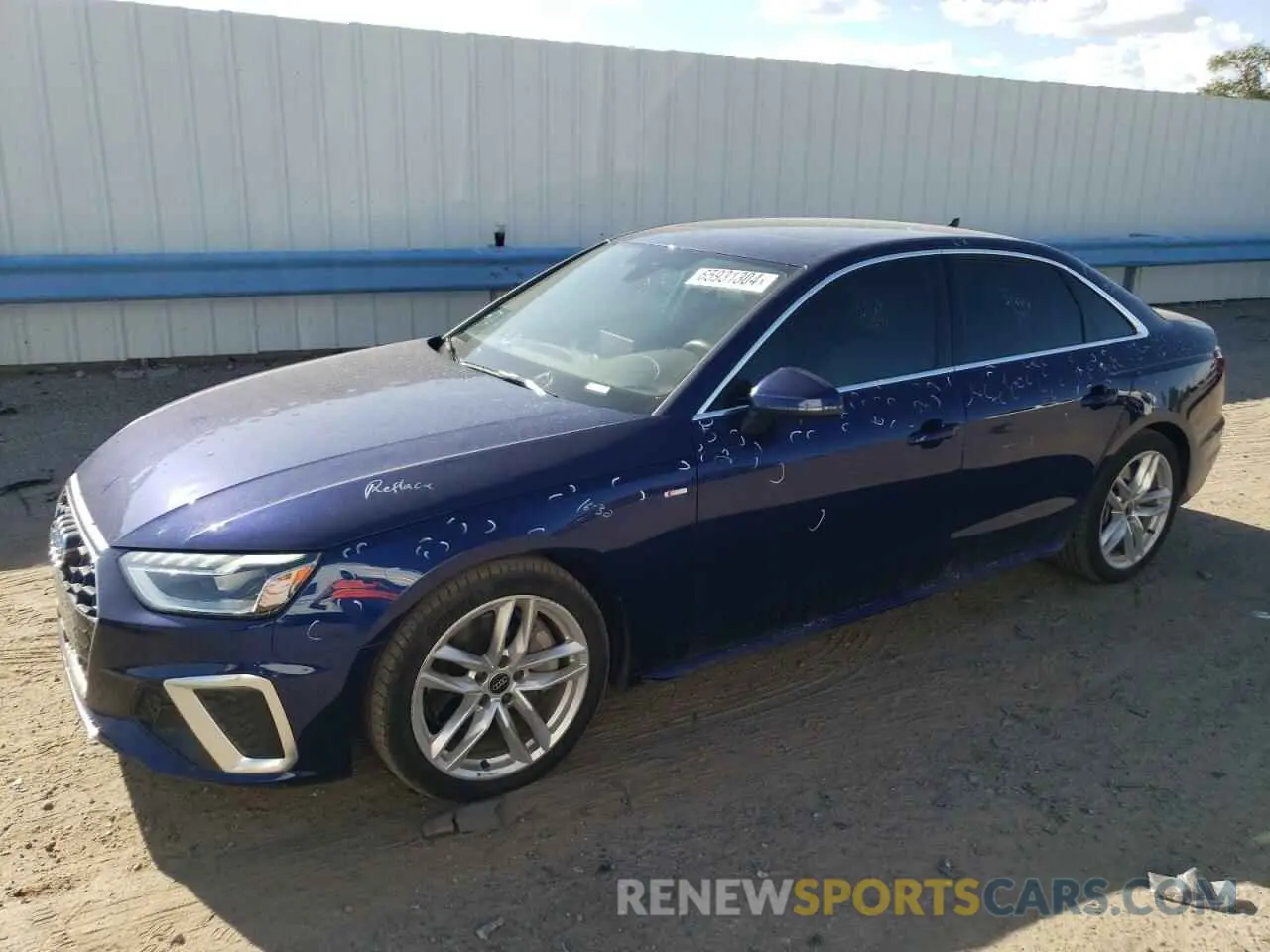 1 Фотография поврежденного автомобиля WAUEAAF49PN020891 AUDI A4 2023