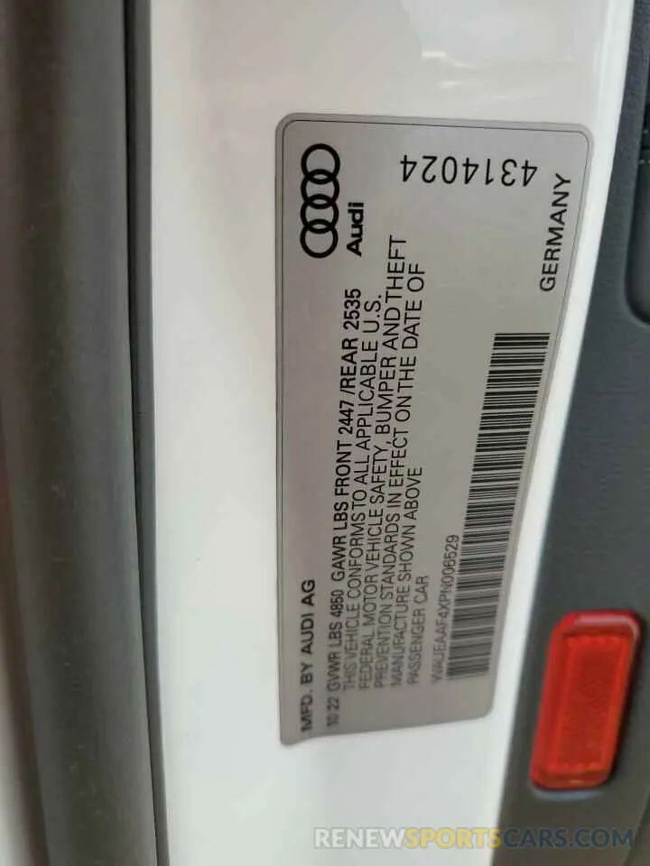 12 Photograph of a damaged car WAUEAAF4XPN006529 AUDI A4 2023