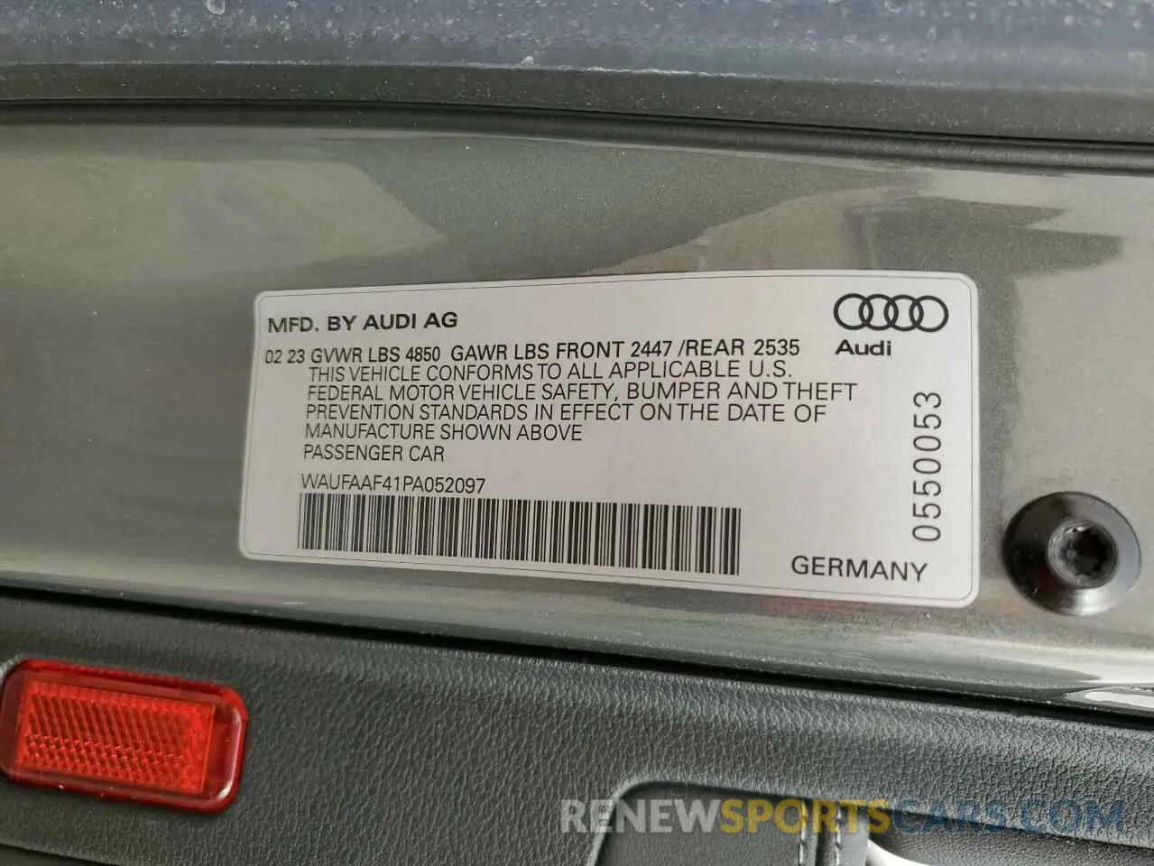 12 Photograph of a damaged car WAUFAAF41PA052097 AUDI A4 2023