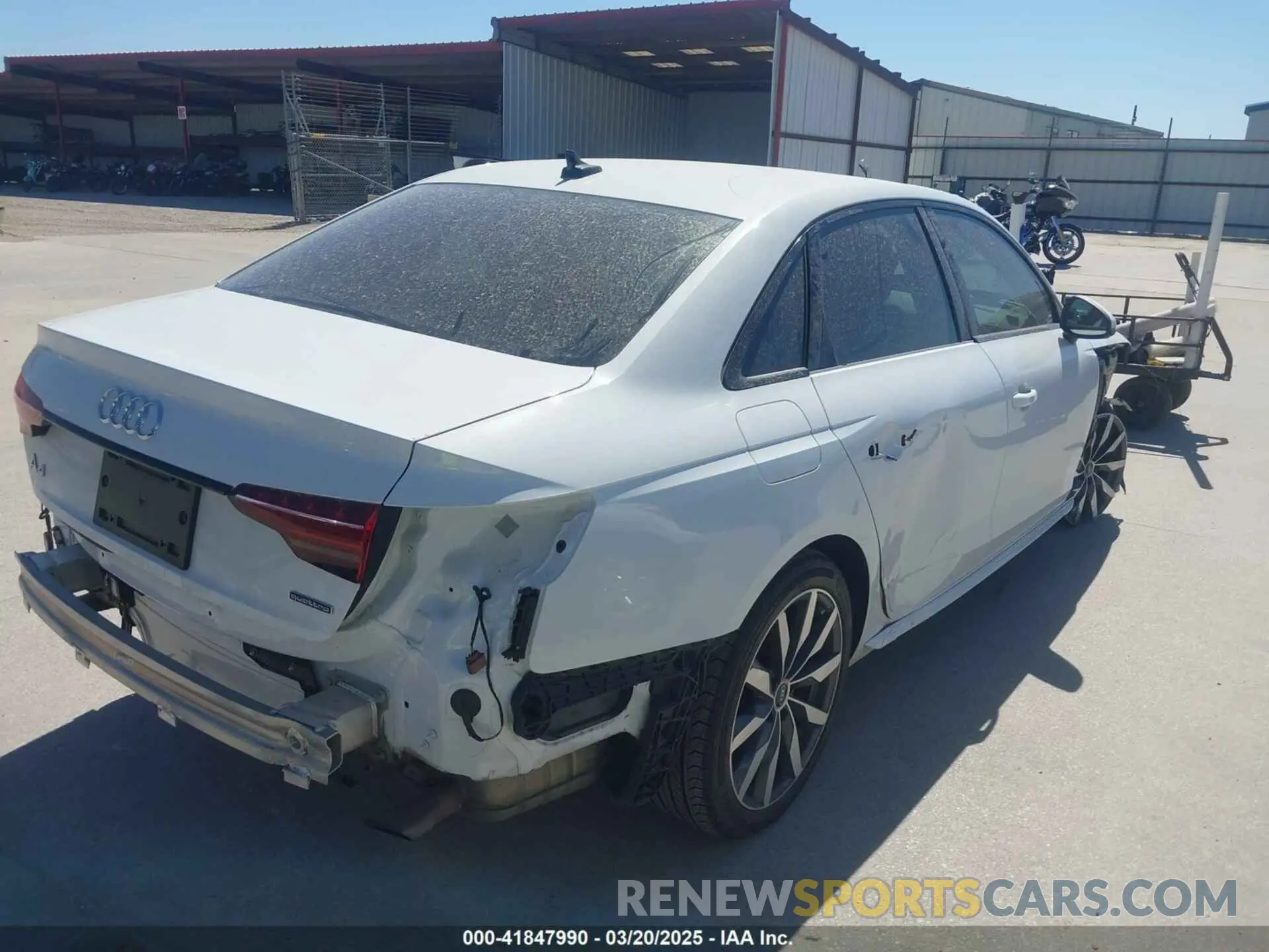 4 Photograph of a damaged car WAUBBAF48RN002241 AUDI A4 2024
