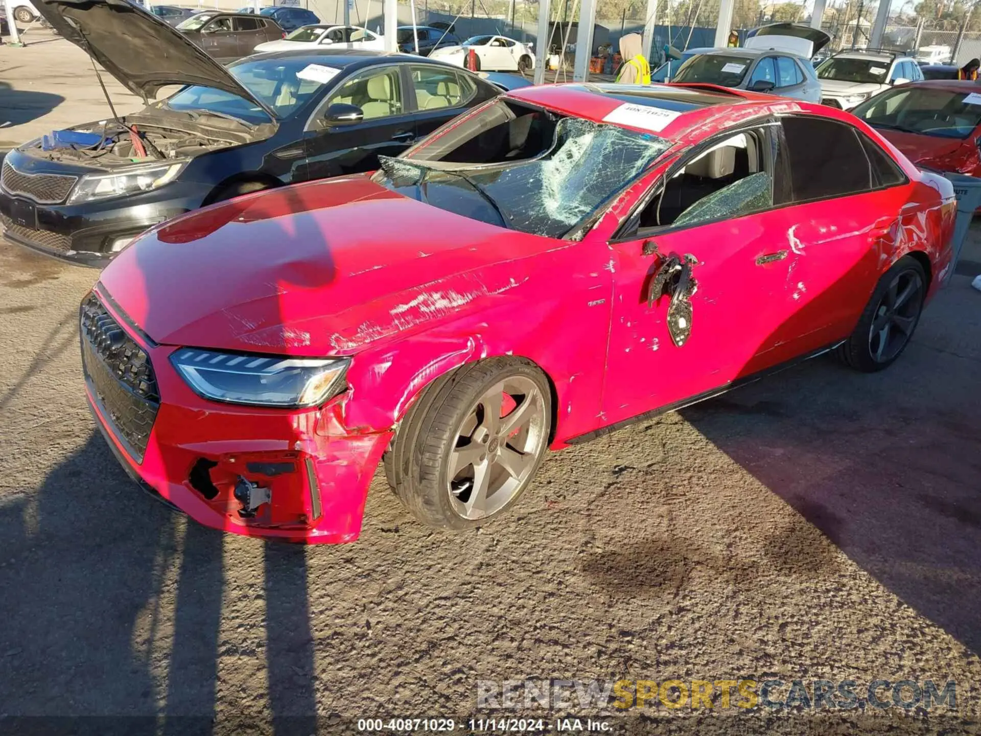2 Photograph of a damaged car WAUEAAF40RN005277 AUDI A4 2024