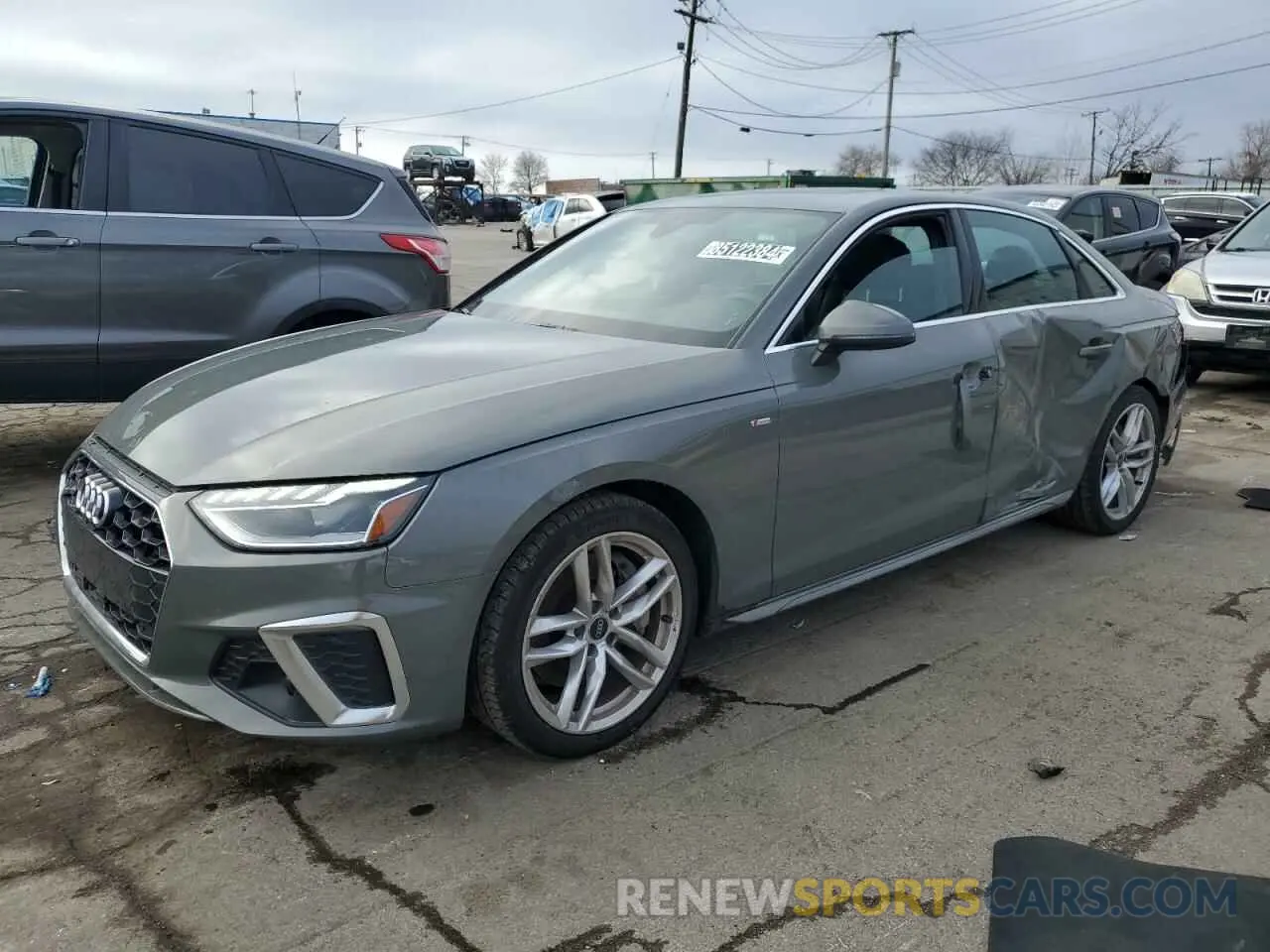 1 Photograph of a damaged car WAUEAAF43RN006634 AUDI A4 2024