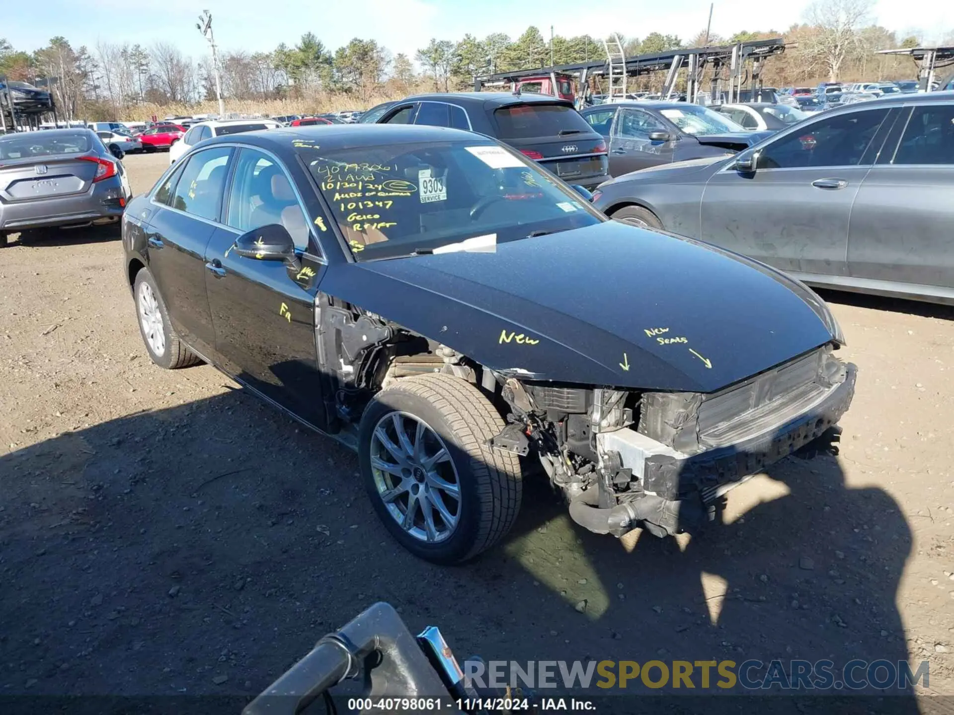 1 Photograph of a damaged car WAUABAF41MA043192 AUDI A4 SEDAN 2021