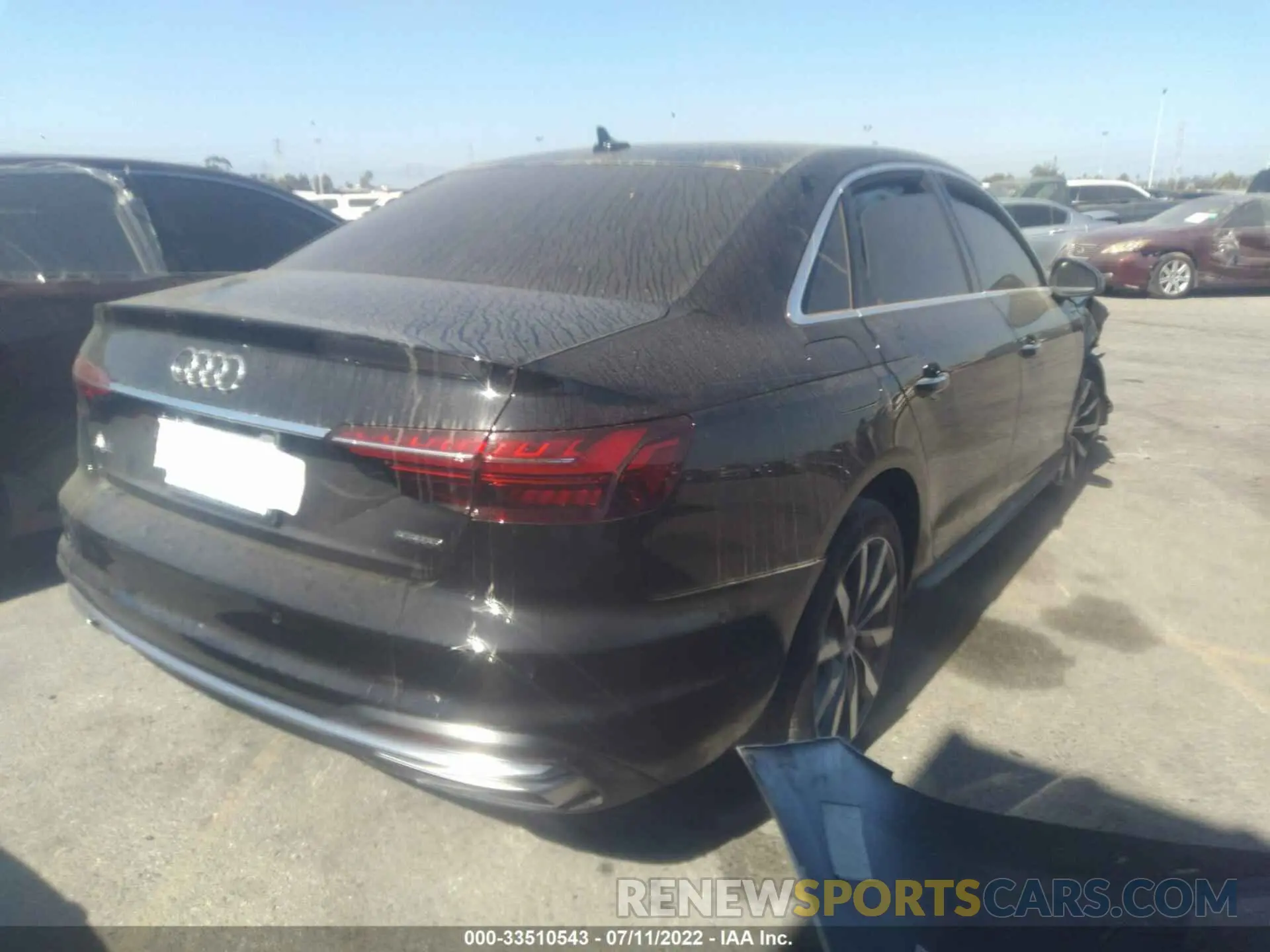 4 Фотография поврежденного автомобиля WAUABAF45MN011449 AUDI A4 SEDAN 2021