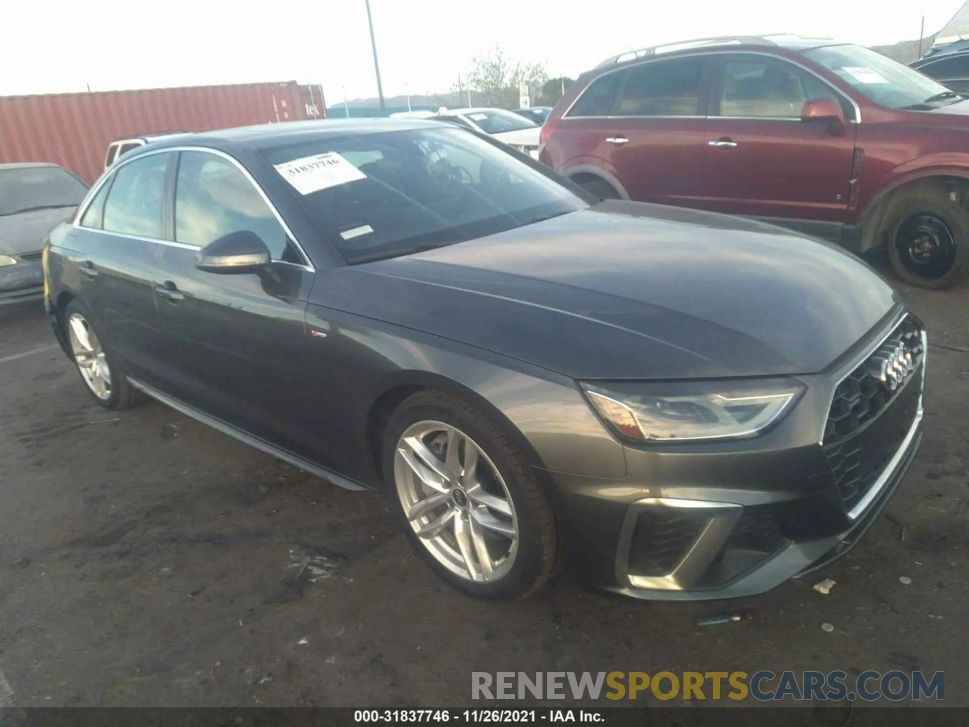1 Photograph of a damaged car WAUDAAF49MN008473 AUDI A4 SEDAN 2021