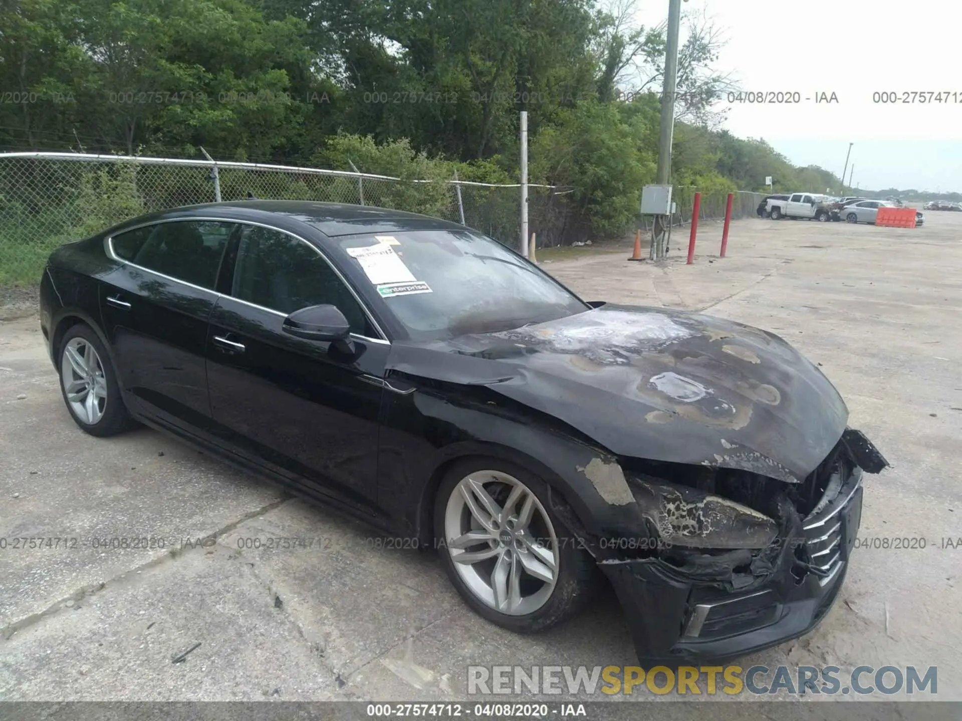1 Photograph of a damaged car WAUANCF58KA063190 AUDI A5 2019