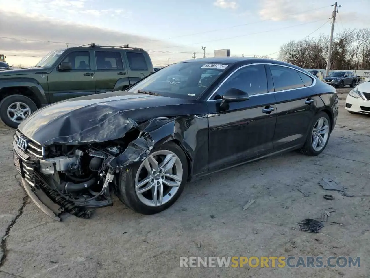 1 Photograph of a damaged car WAUANCF5XKA061196 AUDI A5 2019
